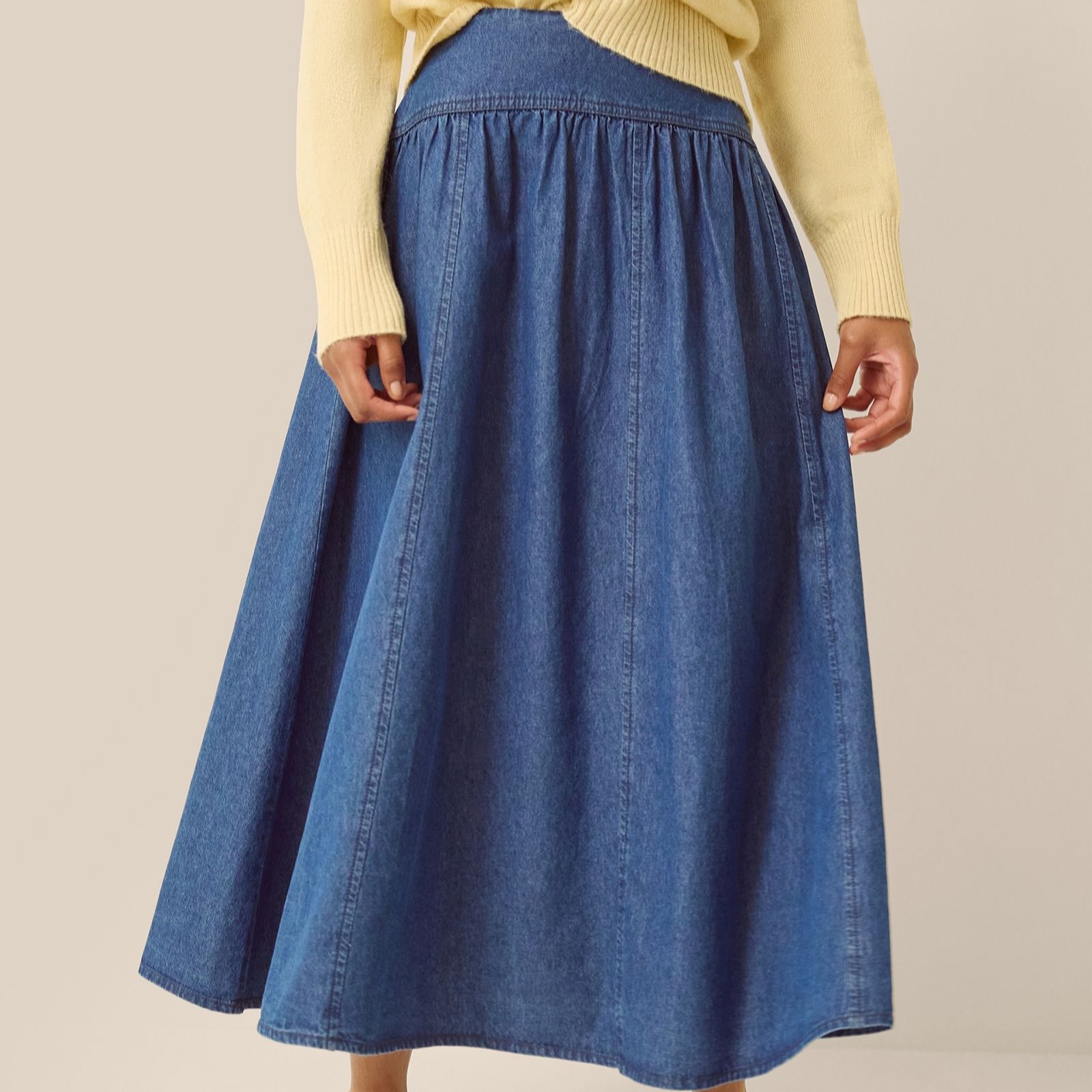 Monsoon Women's Blue Denim Paloma Denim Skirt