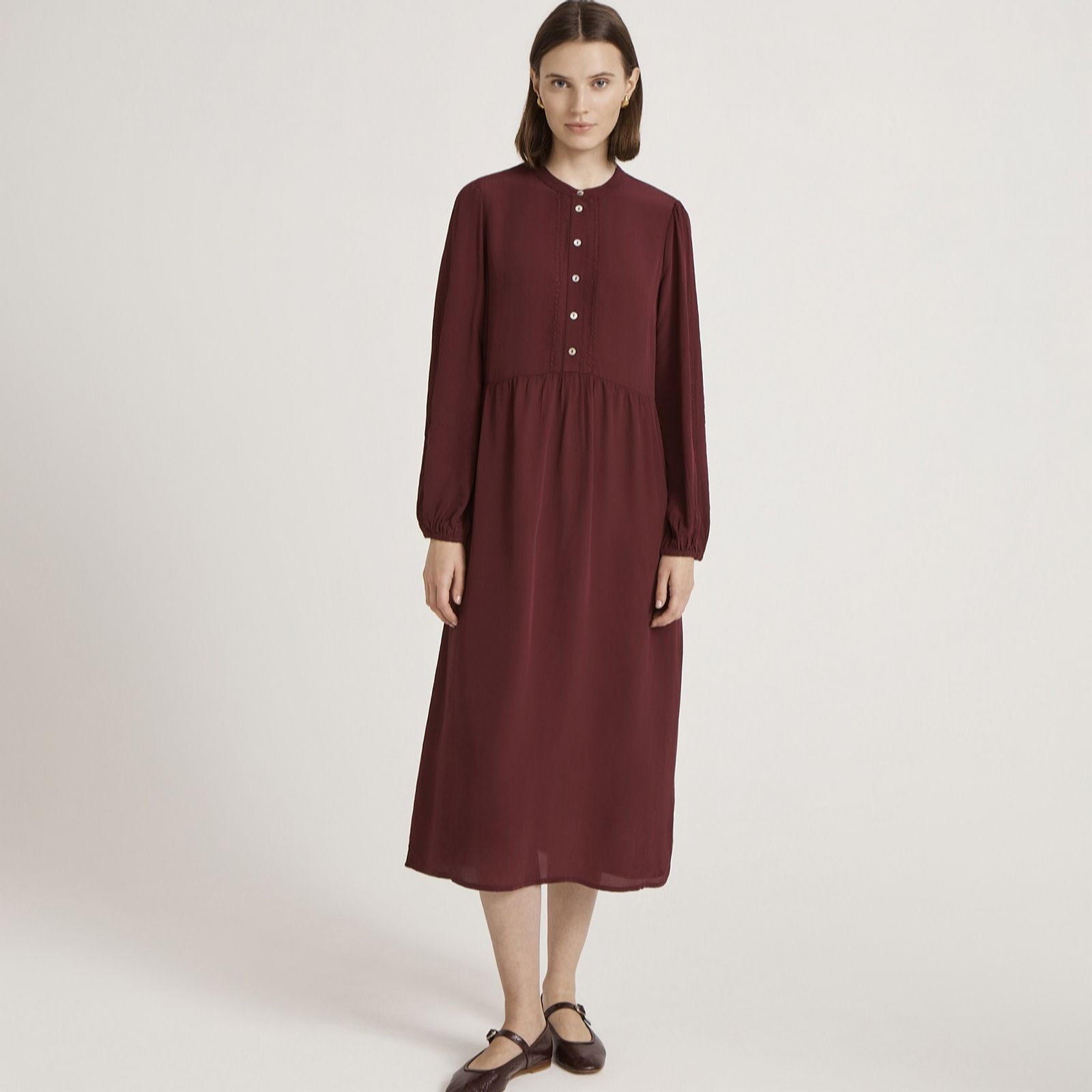 Finery London Jasmine Crepe Lace Insert Dress women's