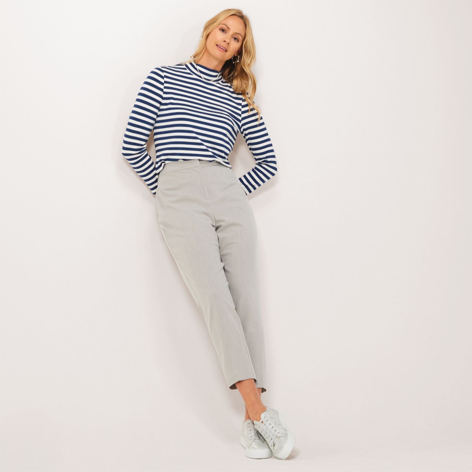 Ruth Langsford Greige Smart Cigarette Trouser Standard