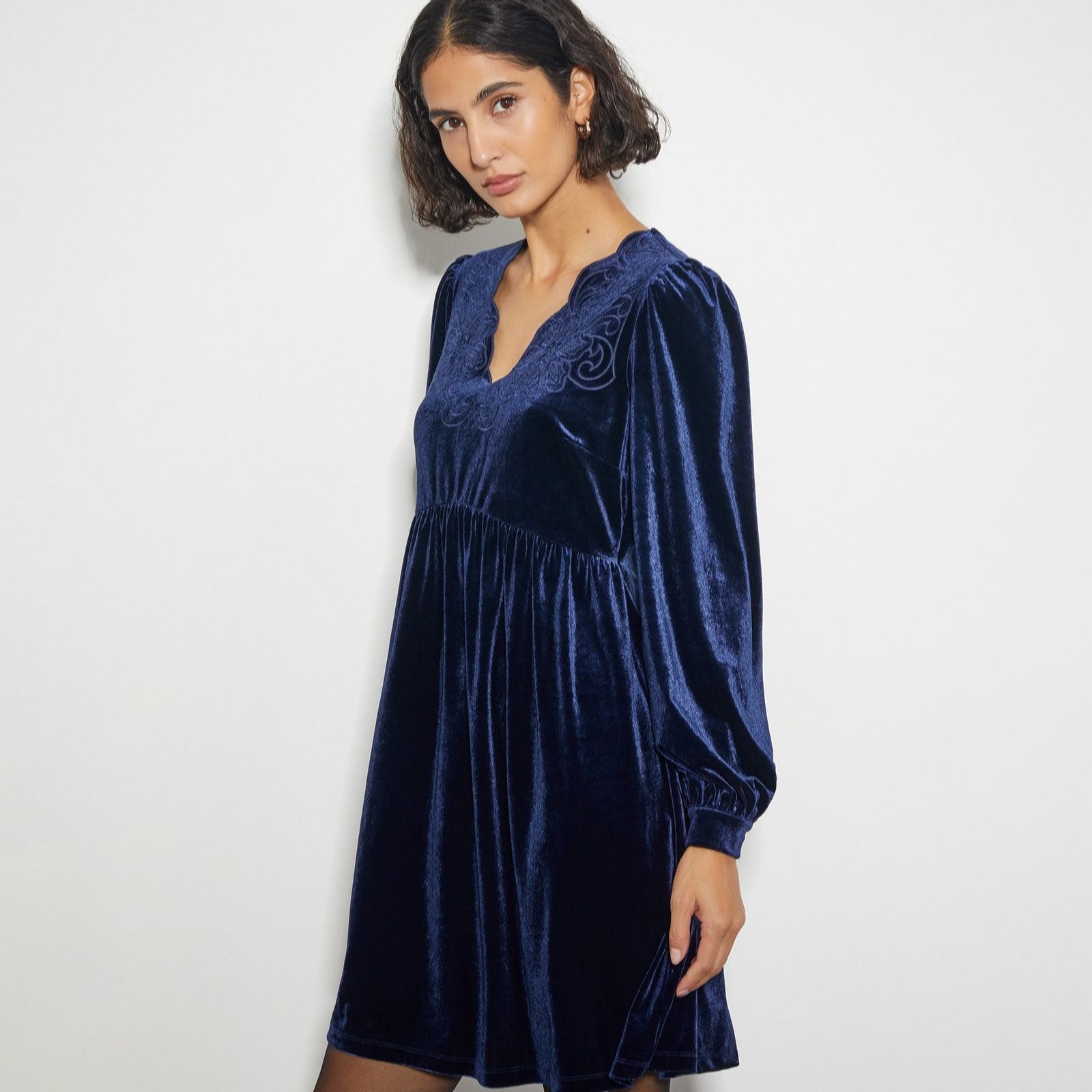 Monsoon Vali Velvet Swing Dress