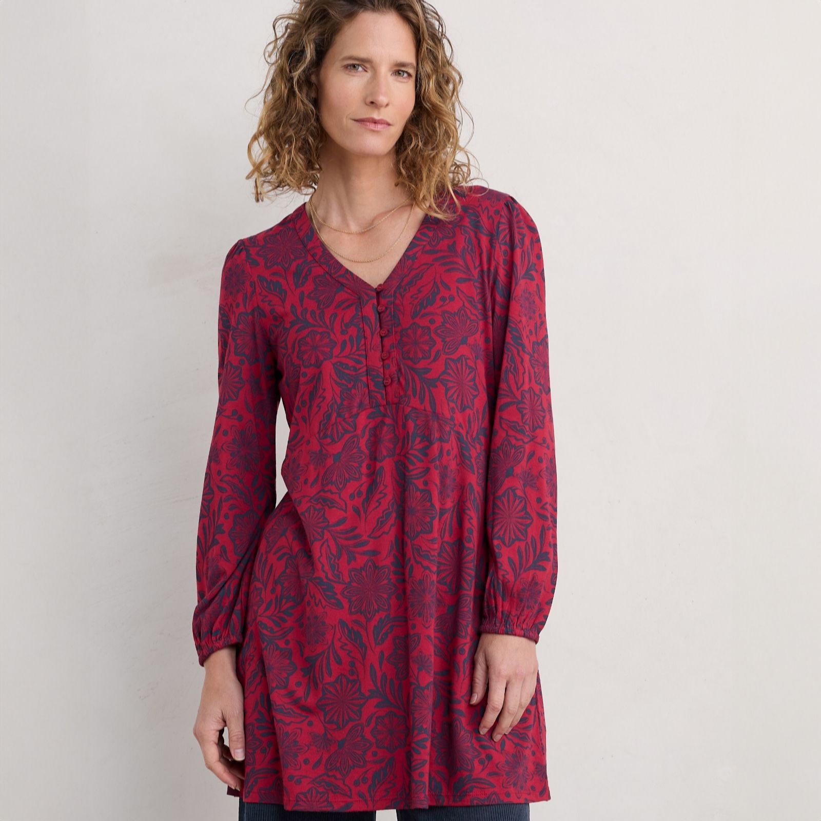 Seasalt Cornwall Red Multi Peg Loom Tunic