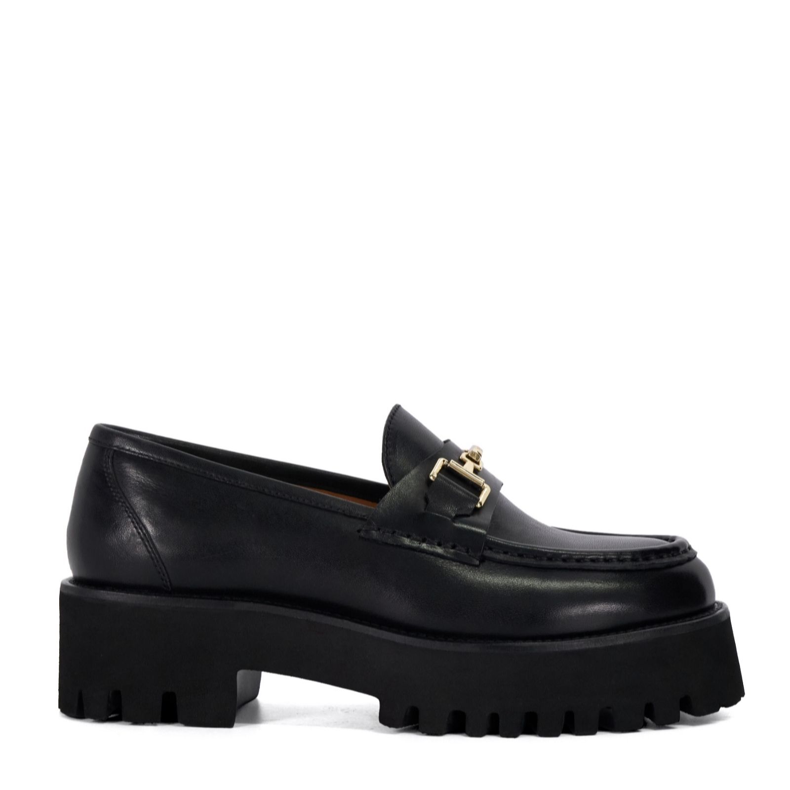 Dune Black London Groundbreaking Leather Chunky Loafer