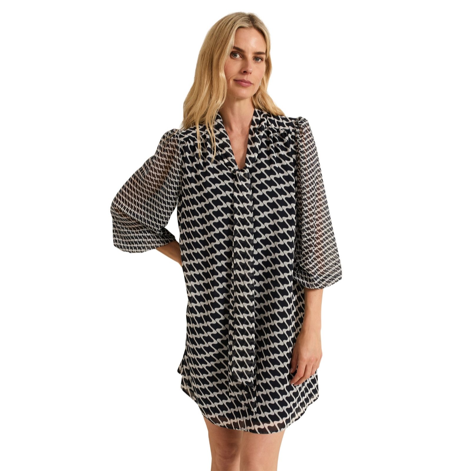 Phase Eight Printed Geometric Tunic Dress