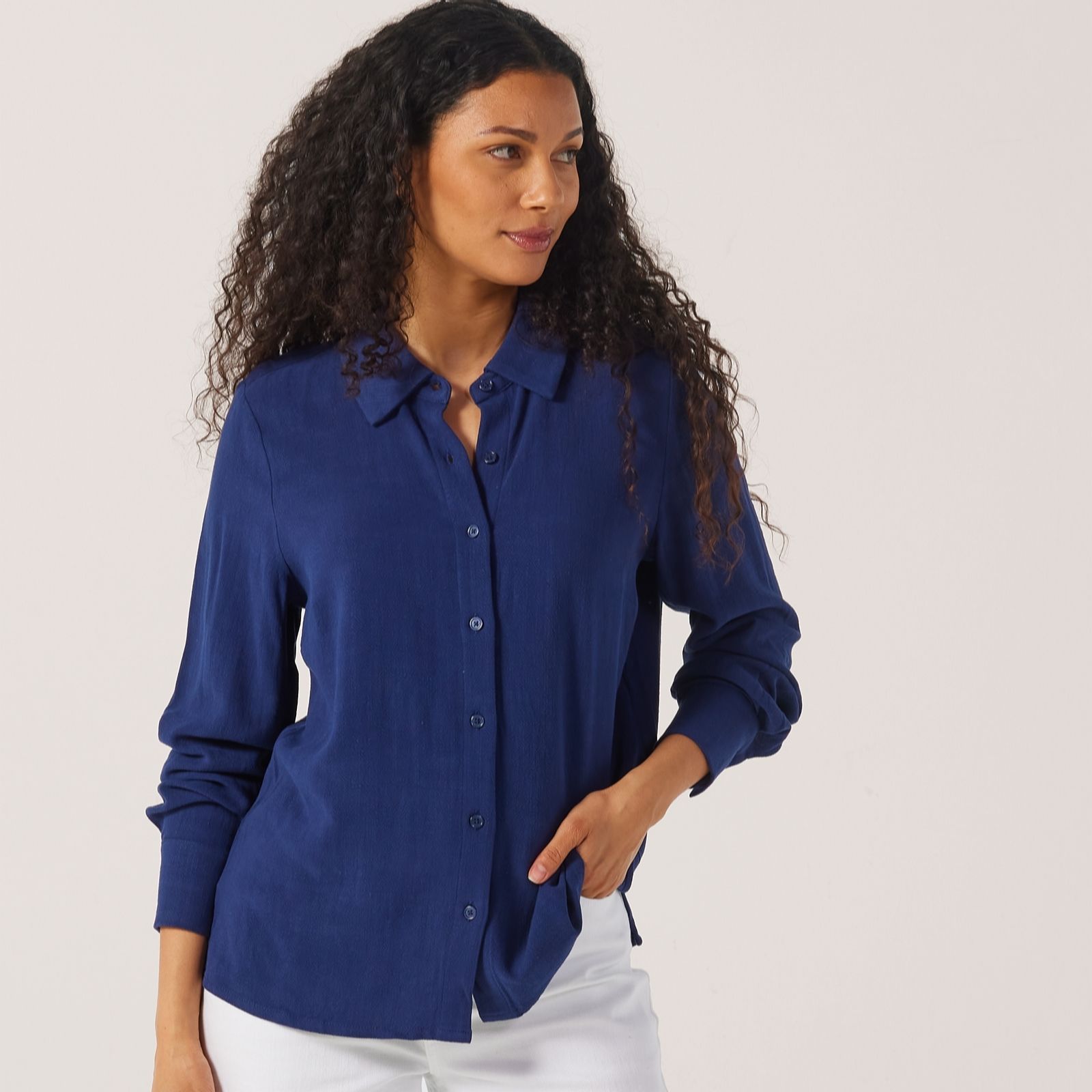 Ruth Langsford Plain Linen Blend Shirt