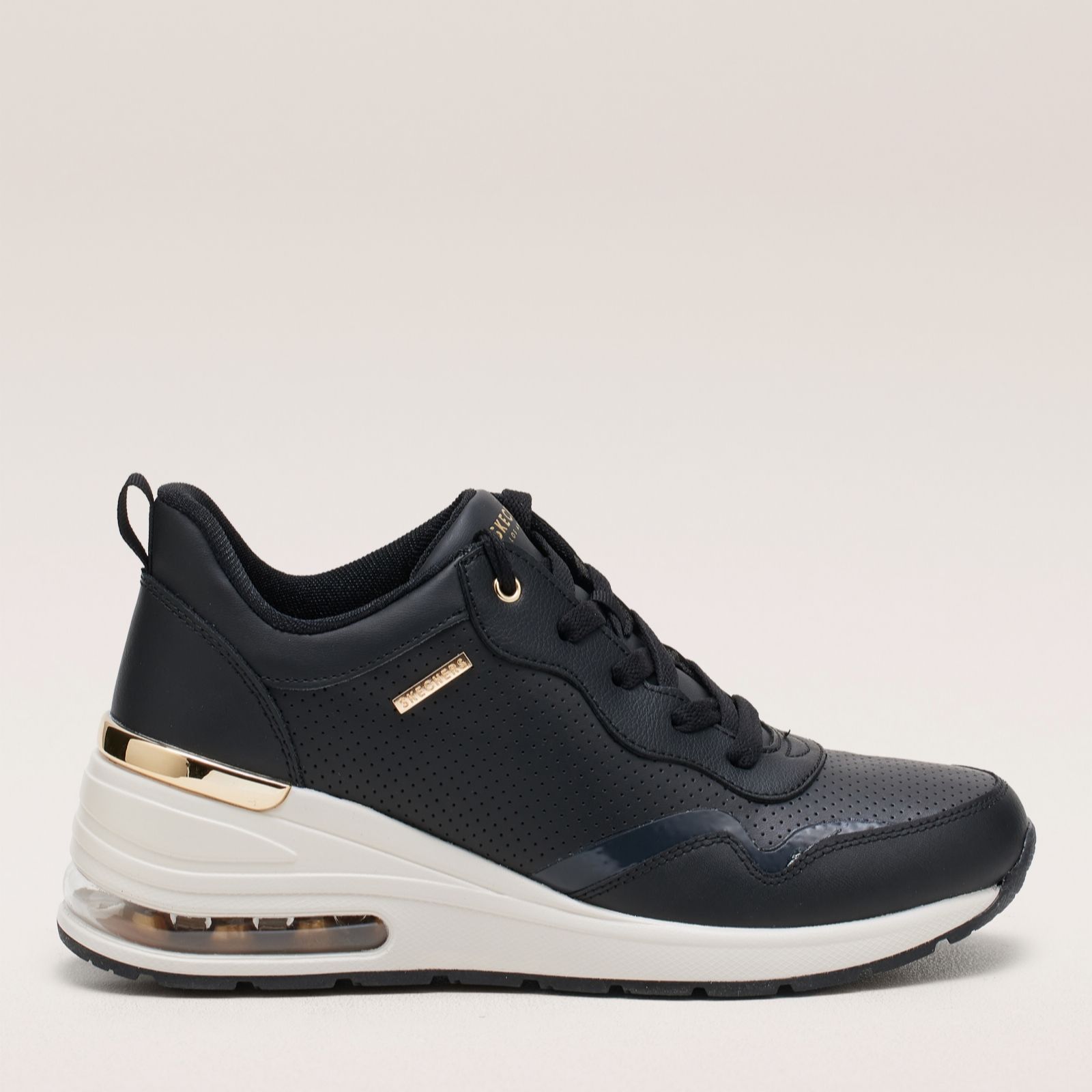 Skechers Black Million Air Hotter Air Lace-Up Trainer