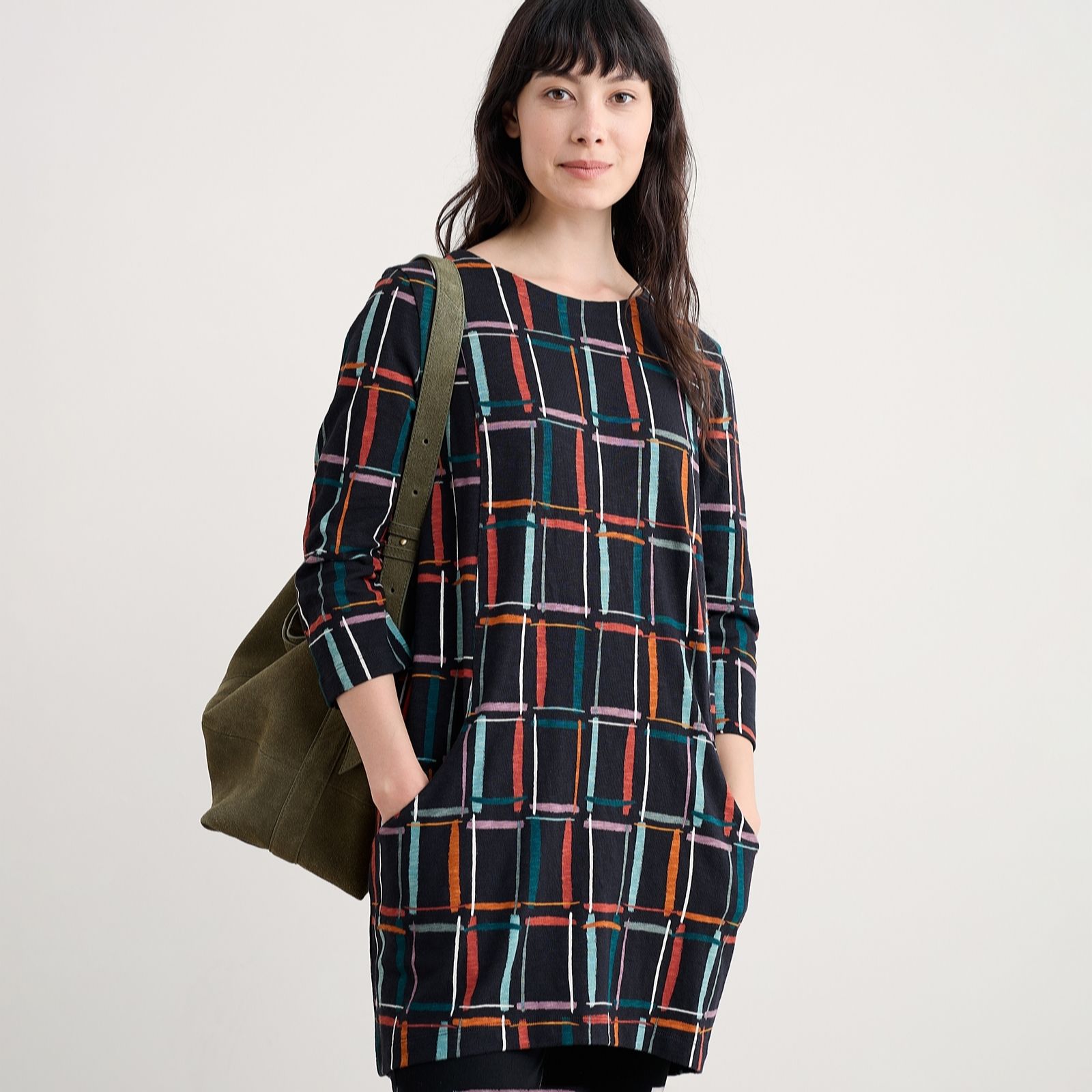 Seasalt Cornwall Black Multi Shore Foraging Tunic