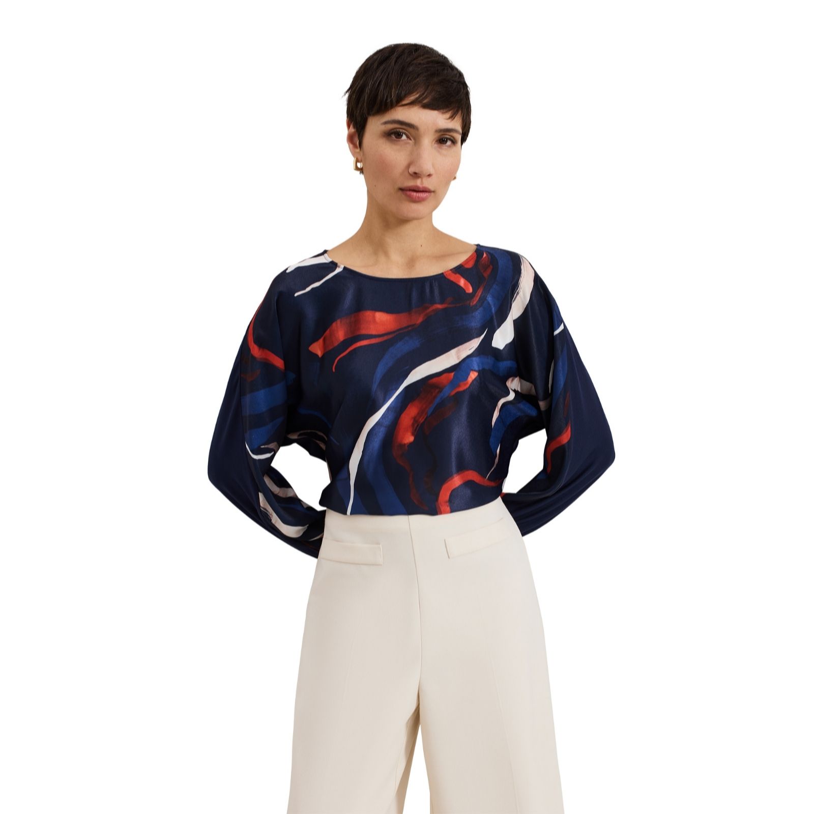 Phase Eight Alora Printed Brushstroke Top women's