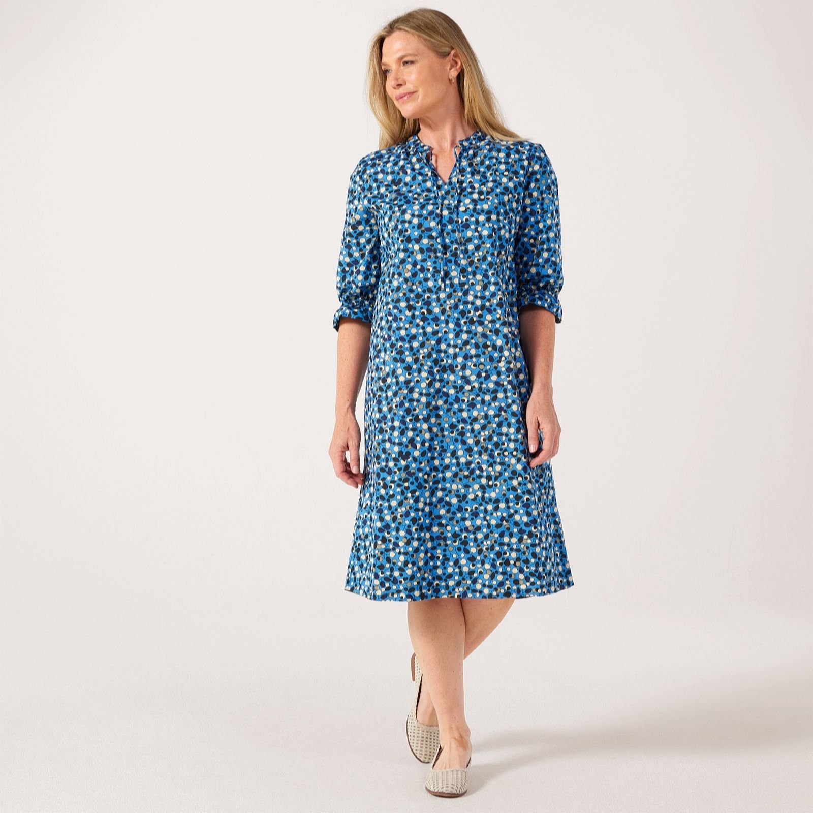 Masai Copenhagen Cashew Natalia Printed 100% Cotton Soft Poplin Dress