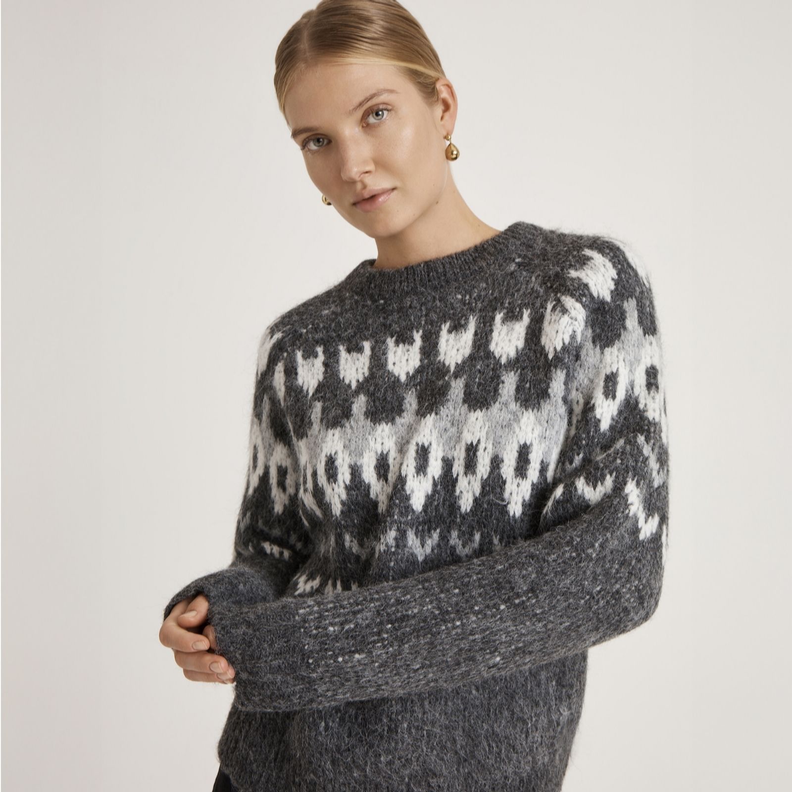 Finery London Belinda Fair Isle Knitted Jumper women's