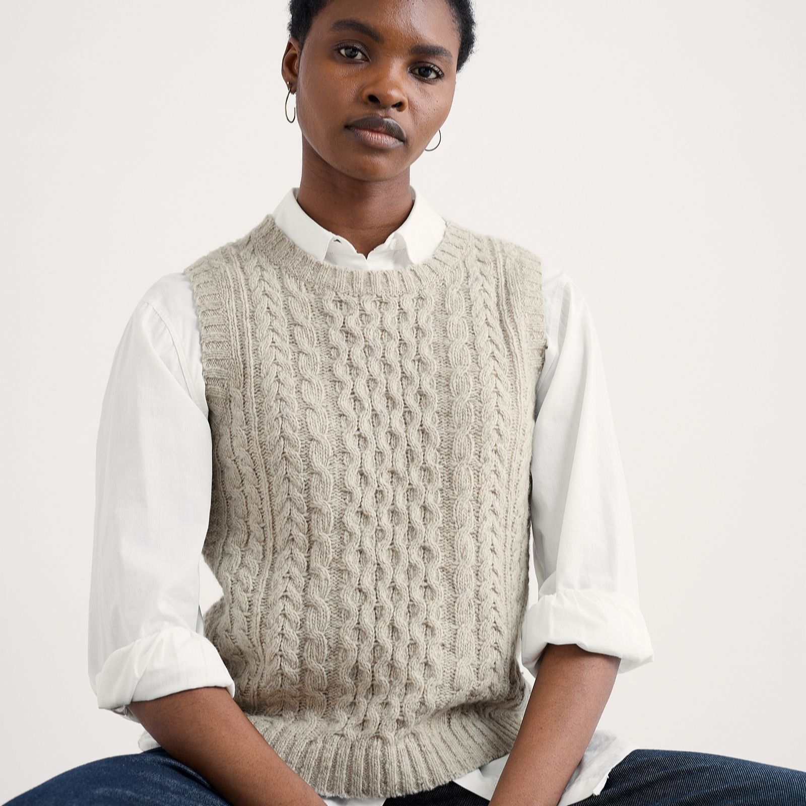 Seasalt Cornwall Aran Newlyn Vest