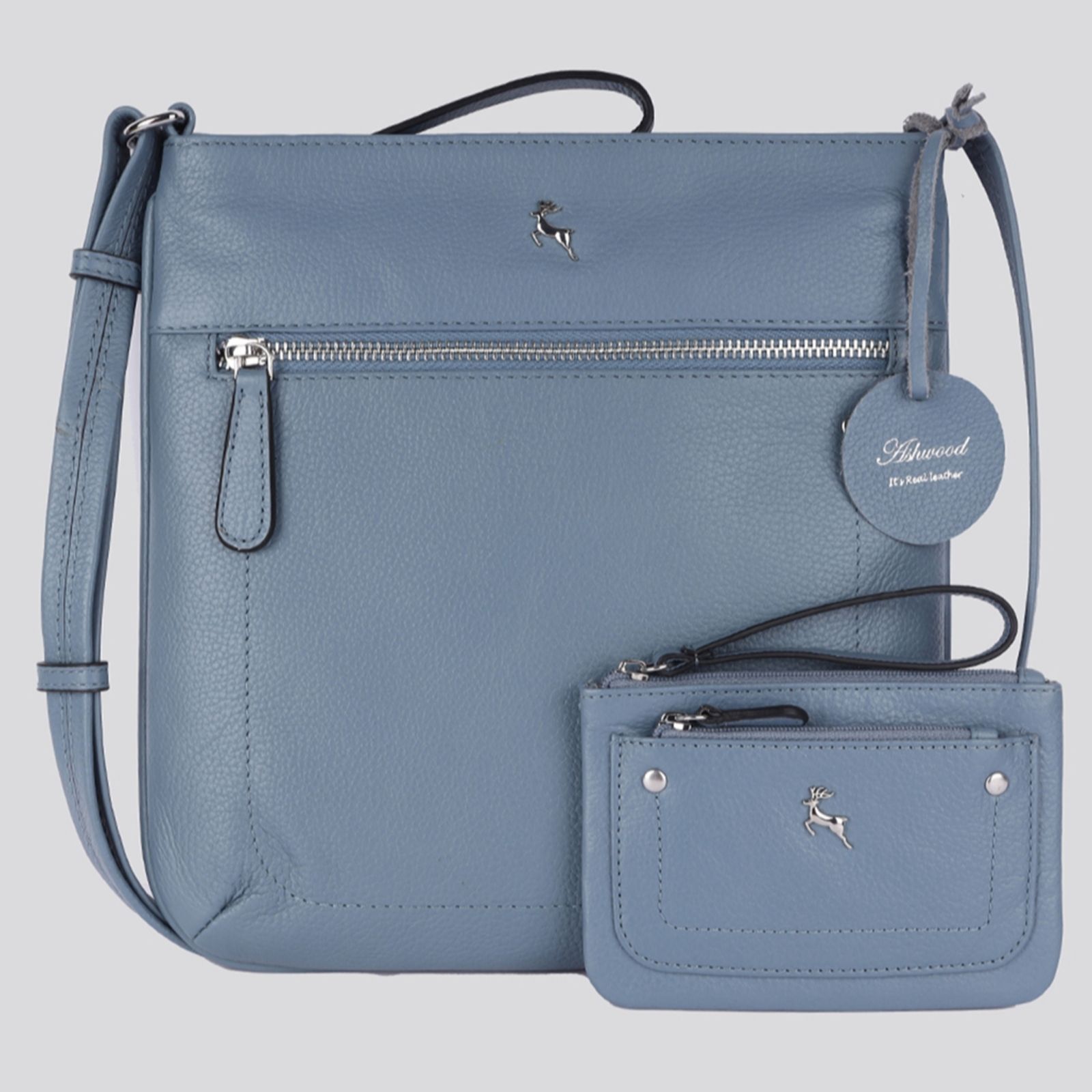 Ashwood Leather Crossbody Bag and Purse Set