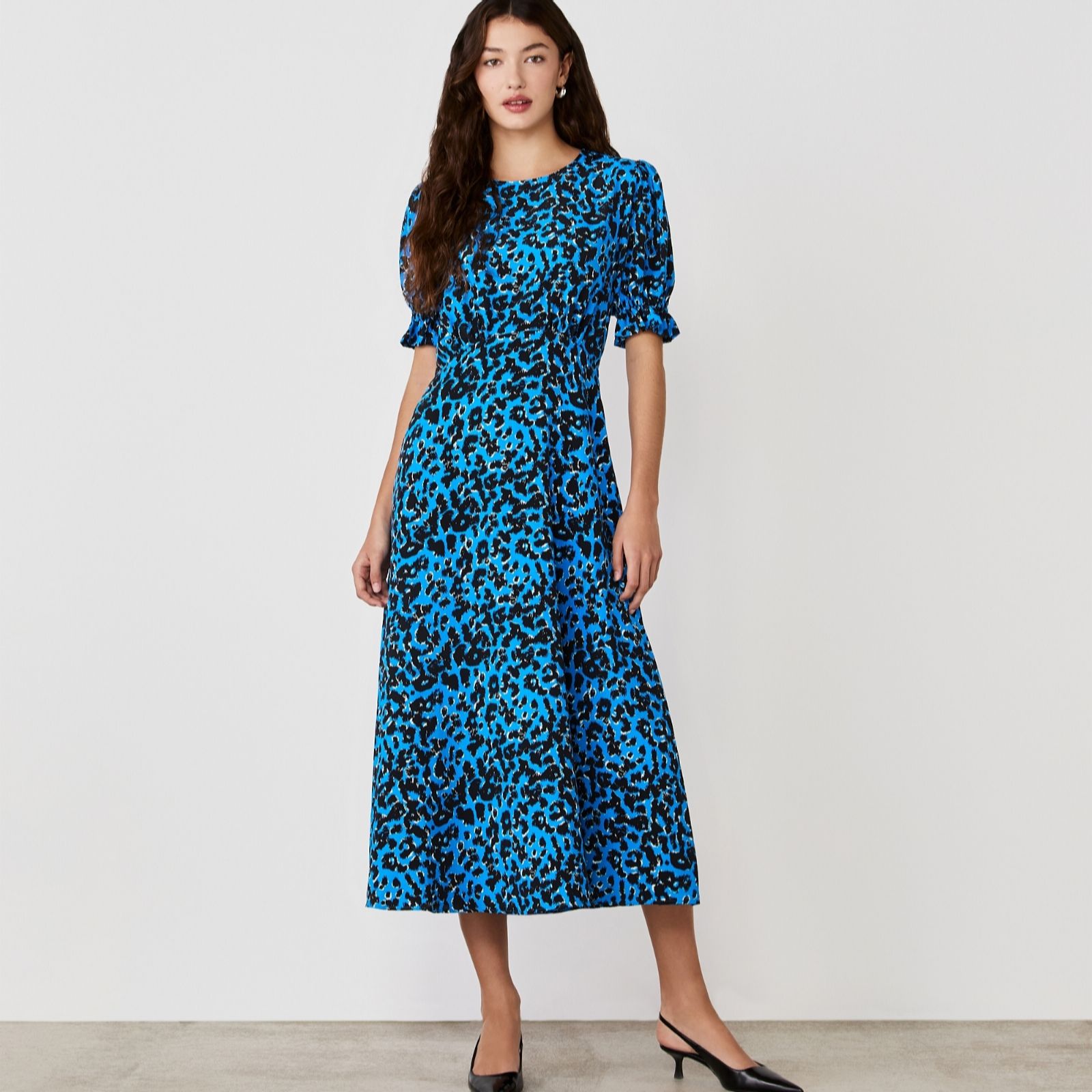 Finery London Mela Bright Animal Print Dress