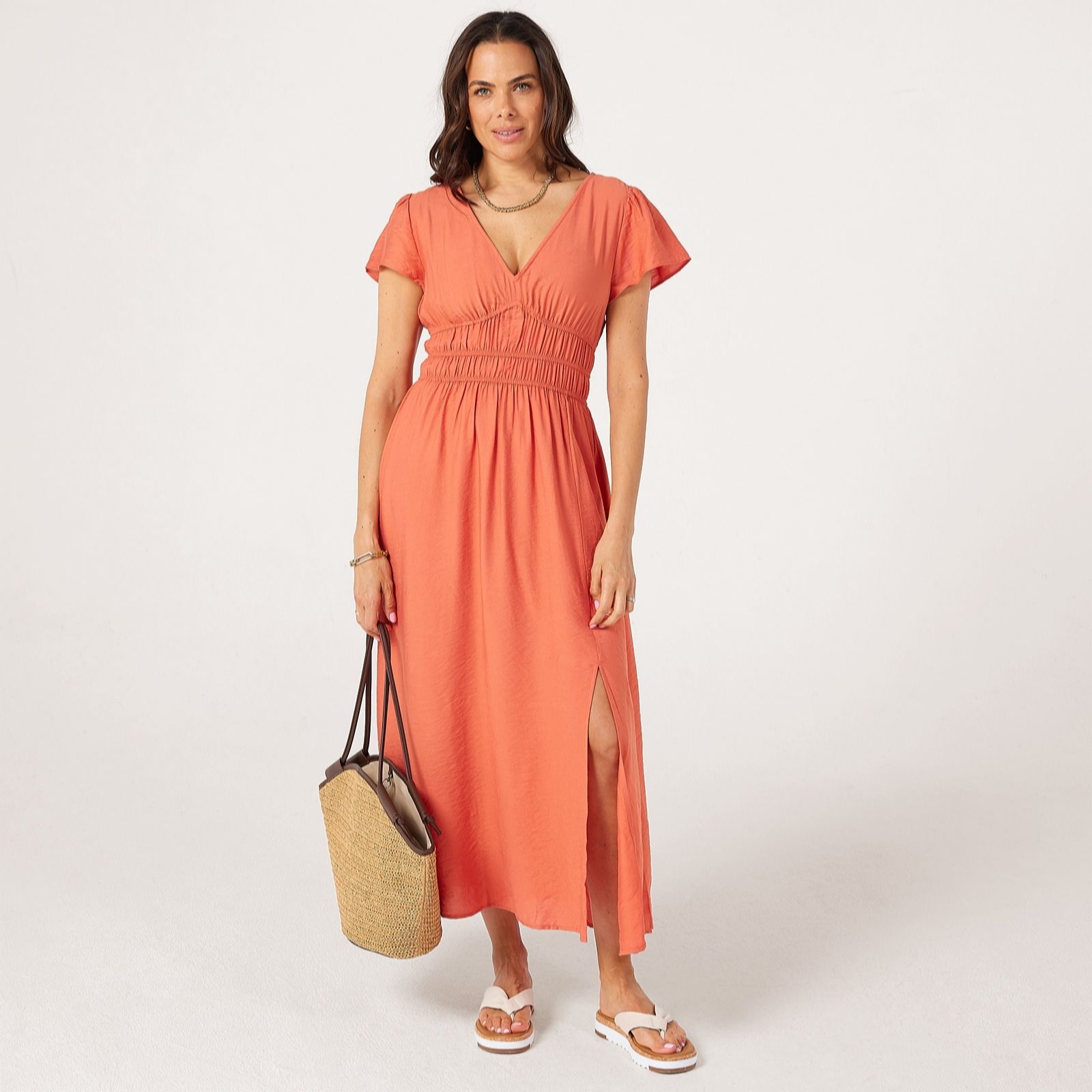 Vero Moda Navy Blazer Nellie V-Neck Midi Dress