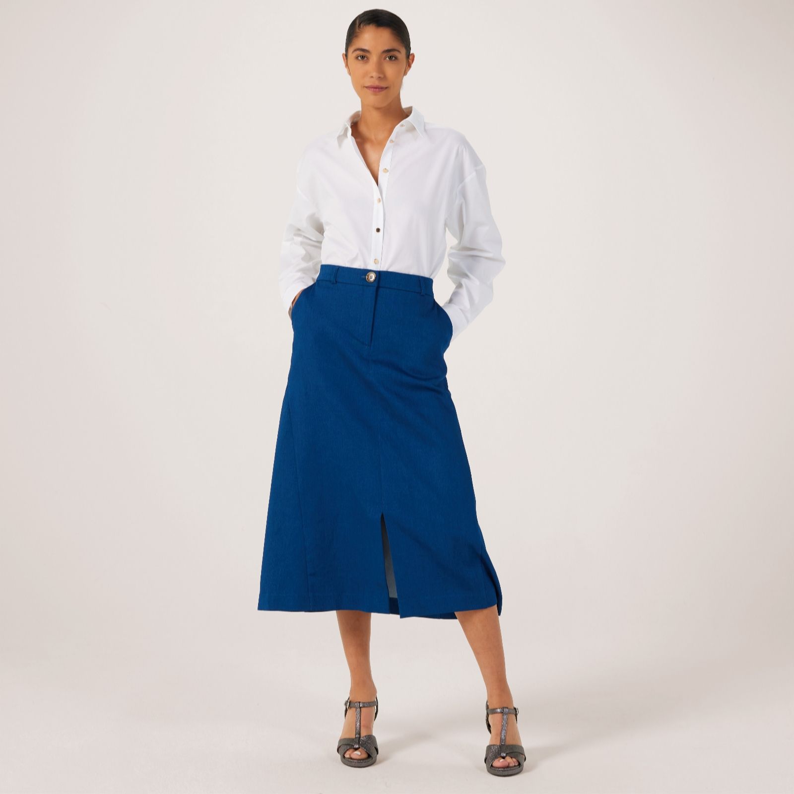 Helene Berman Stretch Denim Skirt