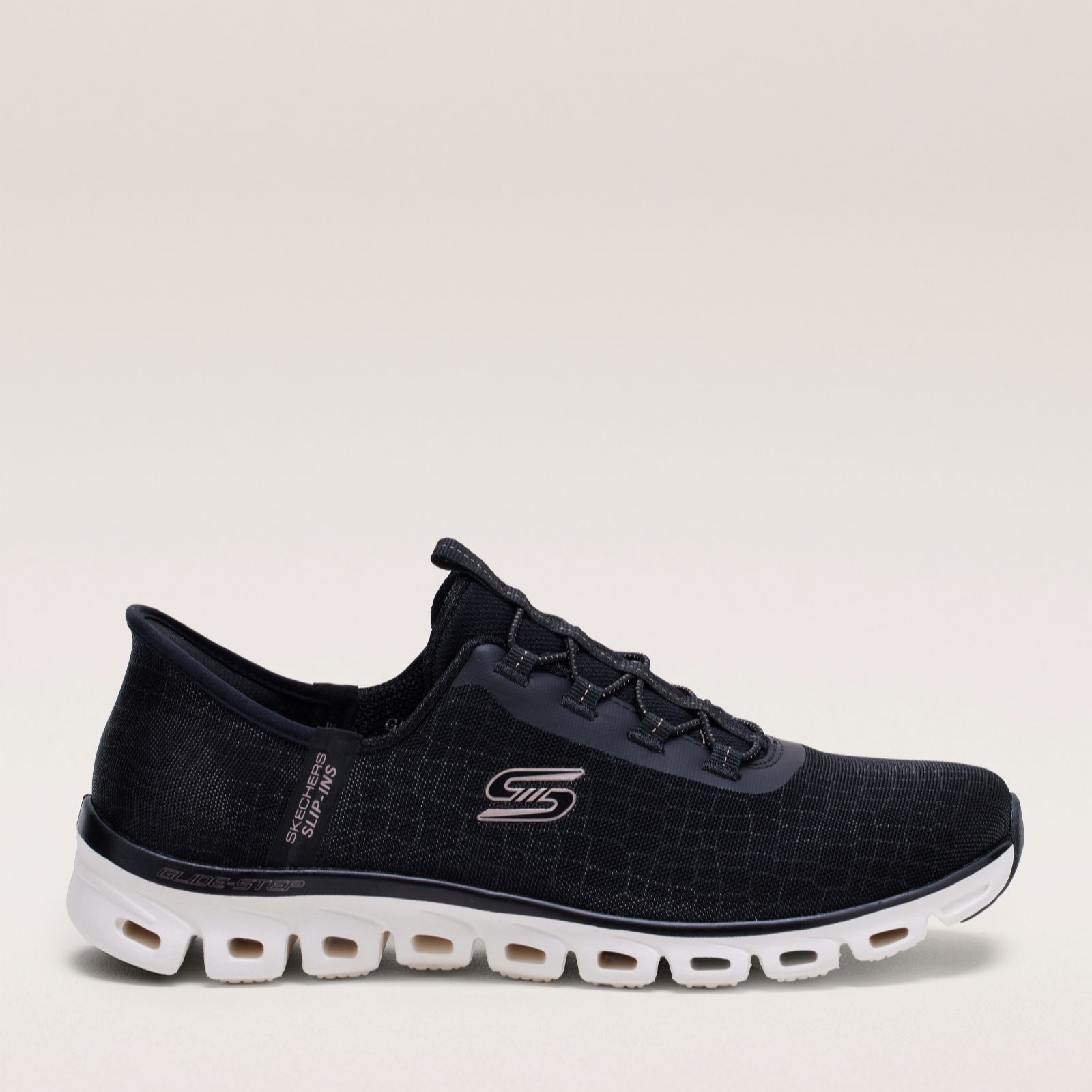 Skechers Black Glide-Step Prism Slip-Ins Trainers