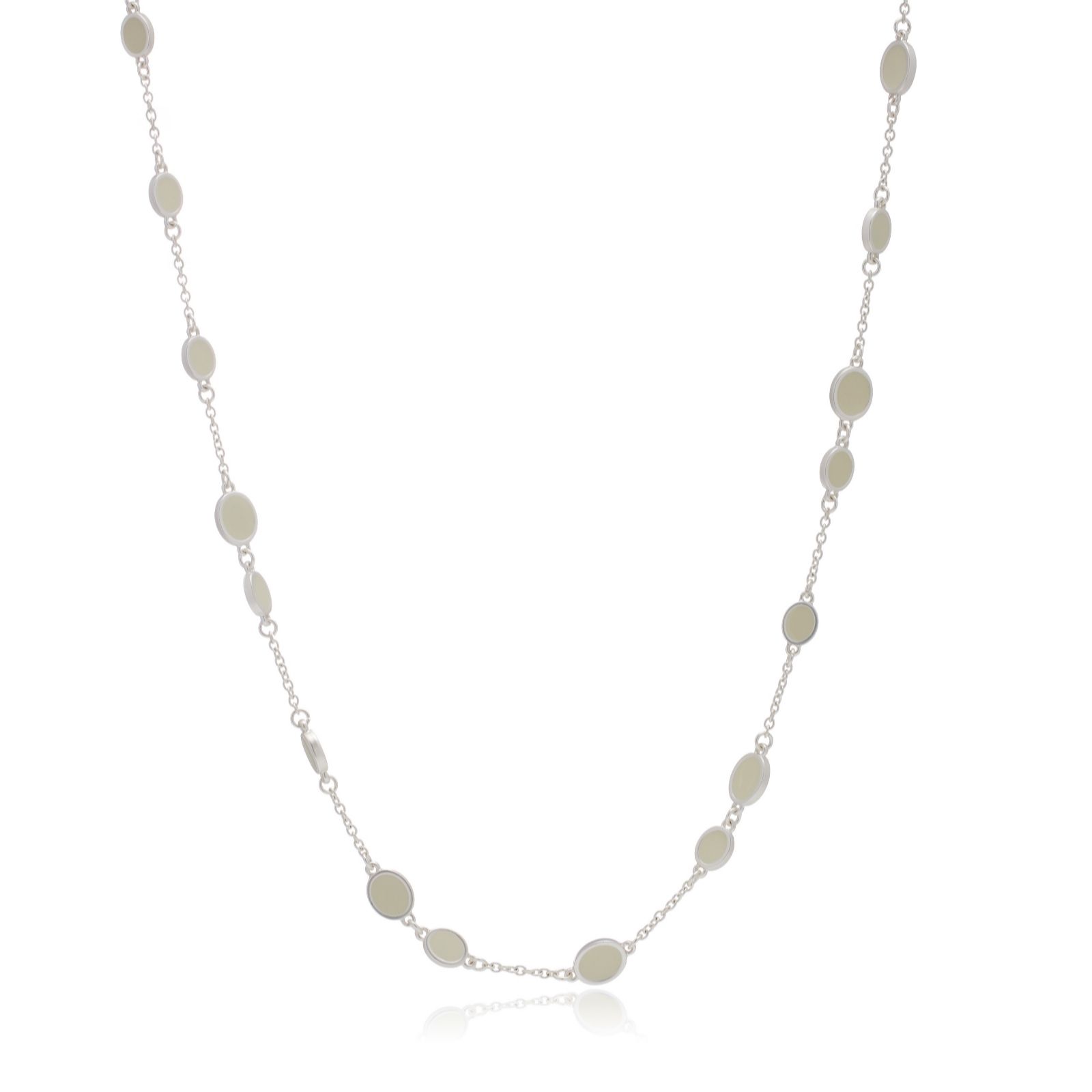 Kim & Co Gold Tone Oval Multistation Necklace