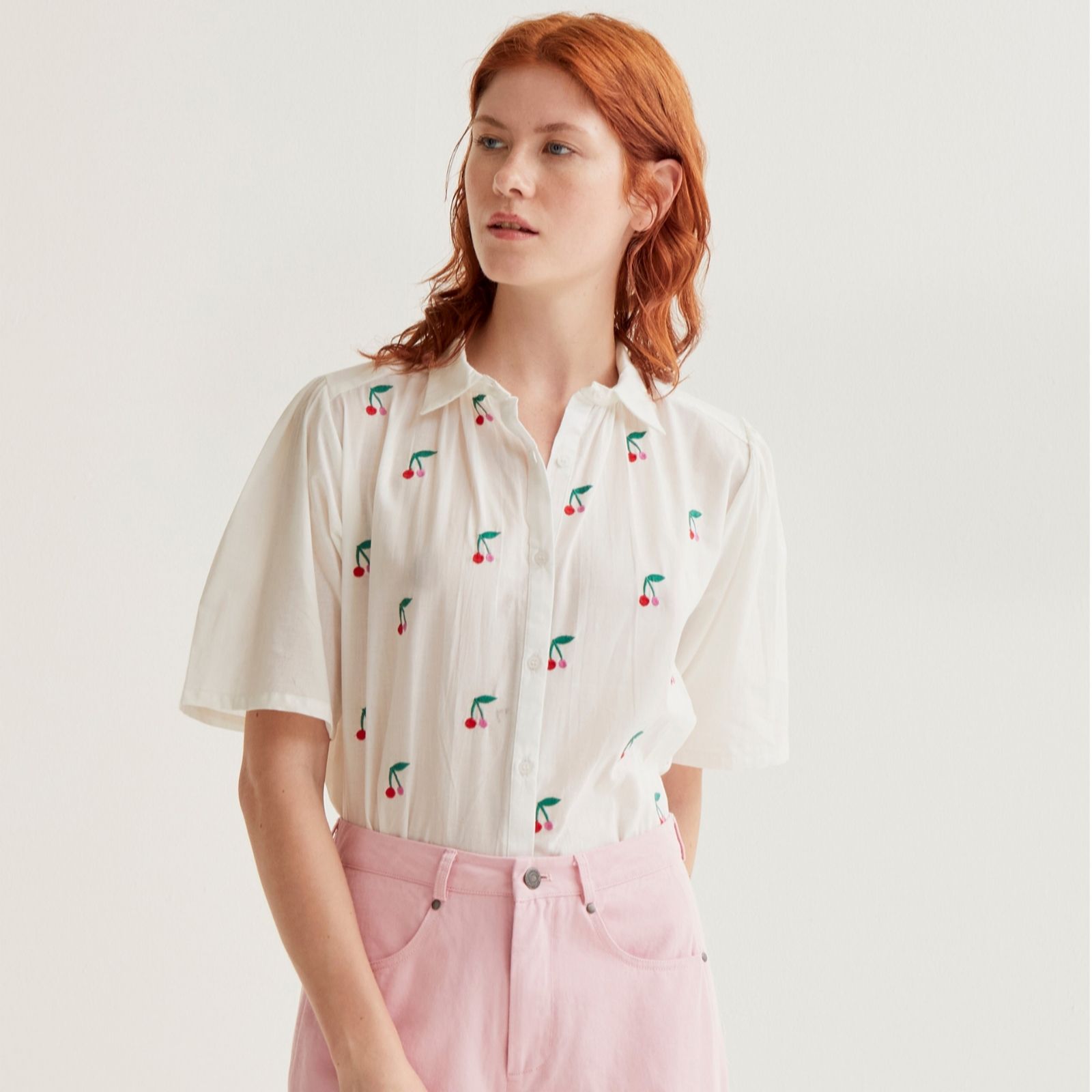 Compania Fantastica Cherries Cherry Motif Shirt