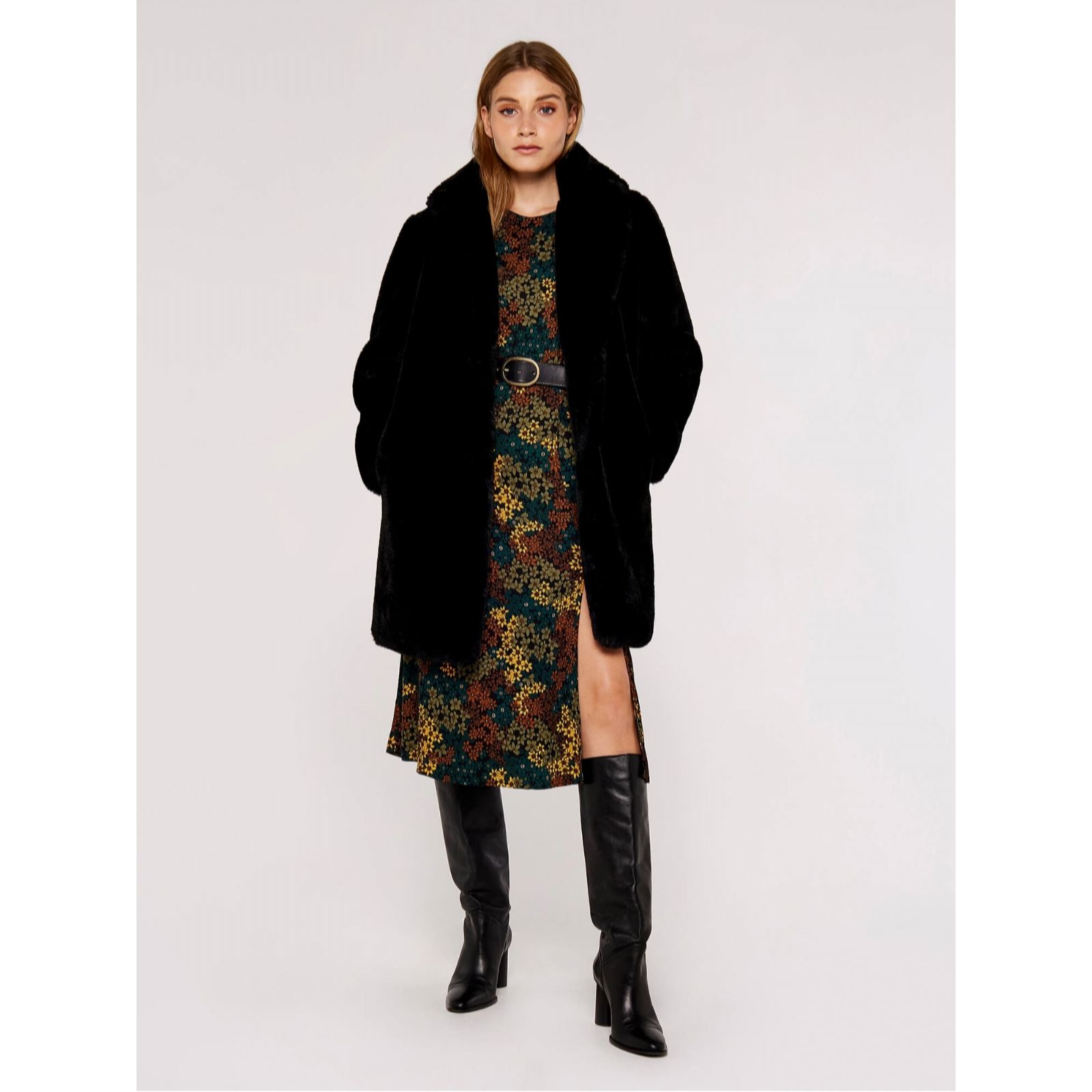 Apricot Oversized Supersoft Faux Fur Coat women's
