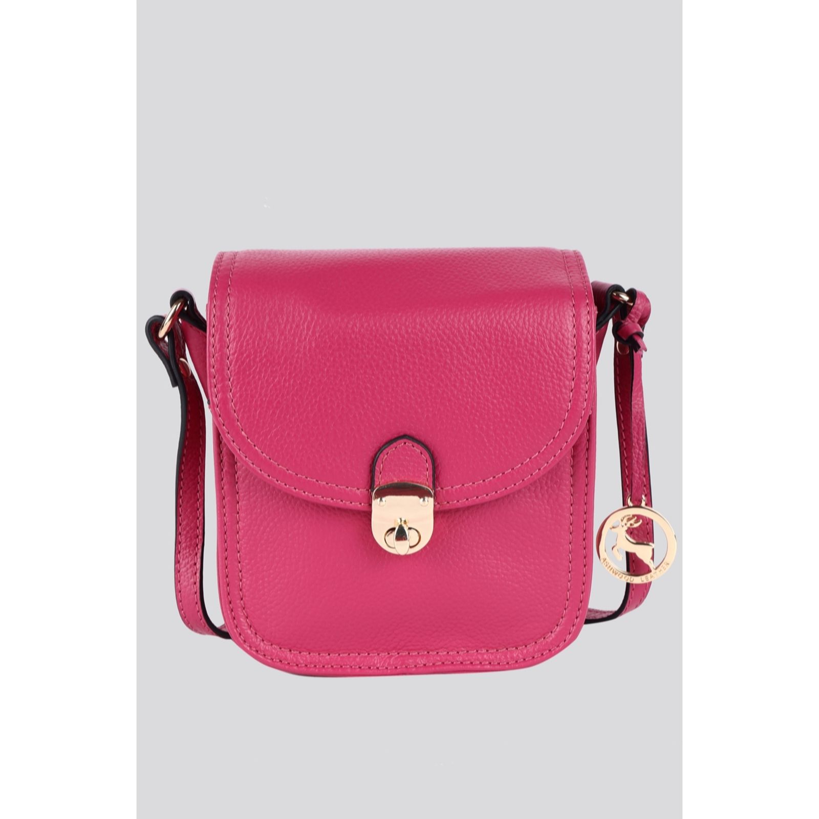 Ashwood Small Flap-Over Leather Cross-Body Bag