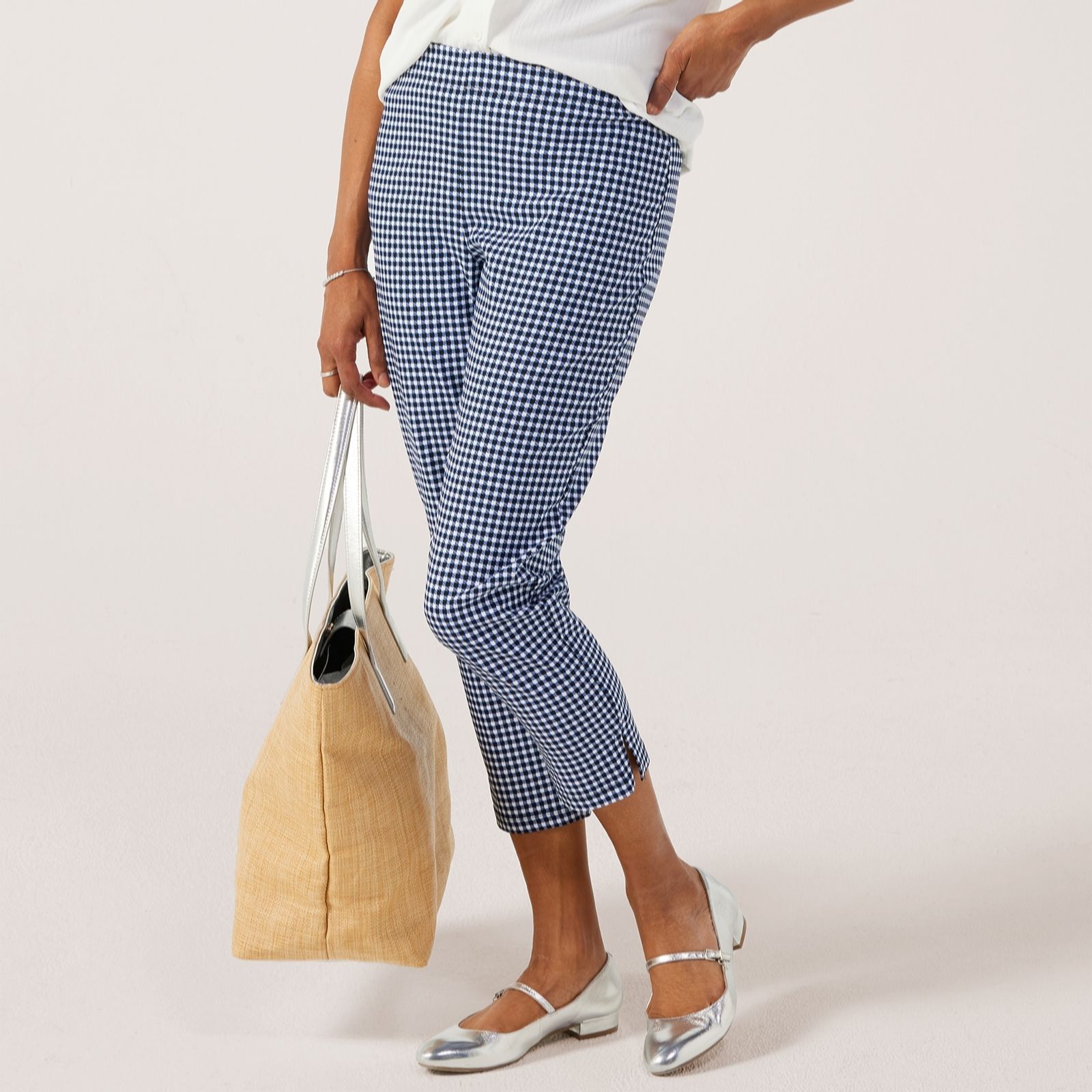 Kim & Co Printed Soft Millenium Latifa Ankle Length Petite Trousers