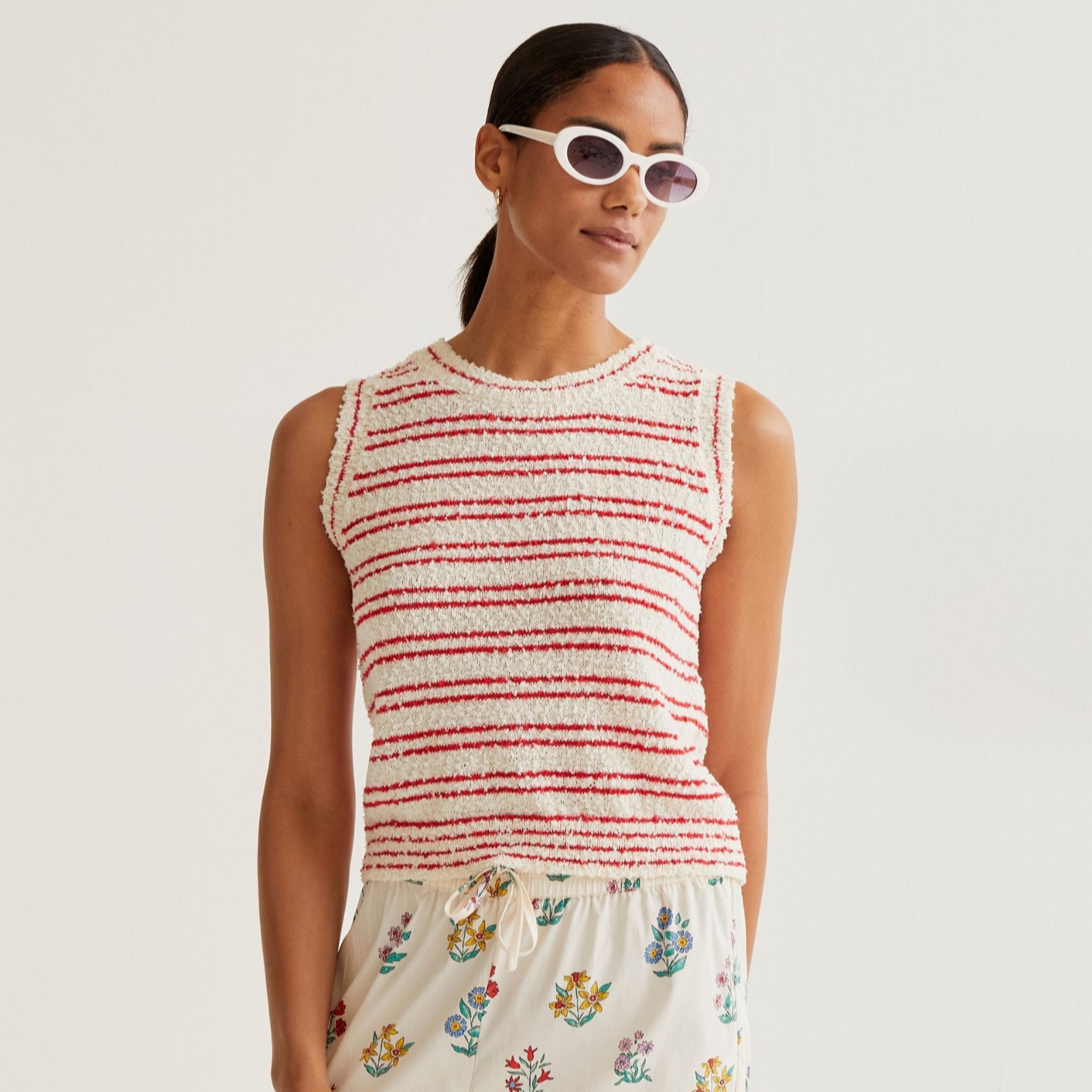 Compania Fantastica Striped Knitted Vest women's