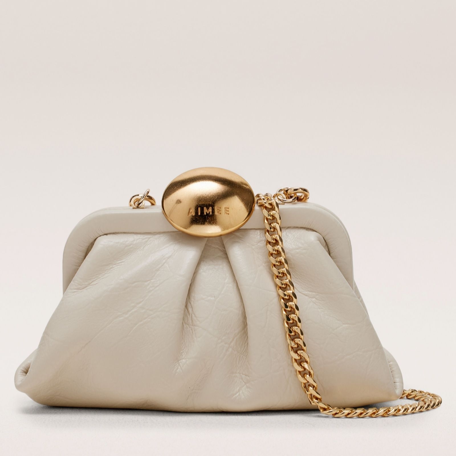 Aimee Kestenberg Chalk Crinkle Full Circle Mini Frame Cross-Body Bag