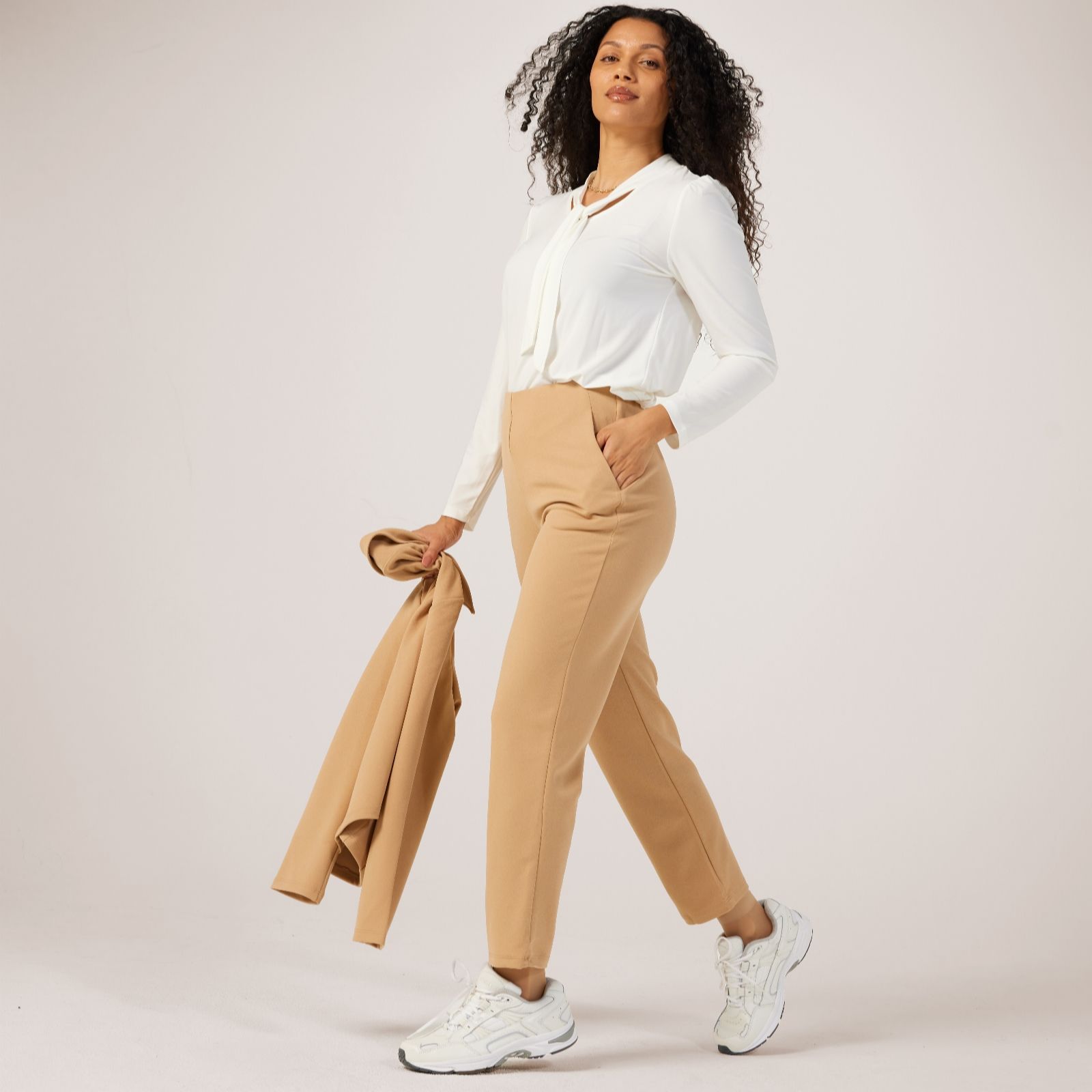 Kim & Co Ponte Crepe Narrow Leg Petite Trousers