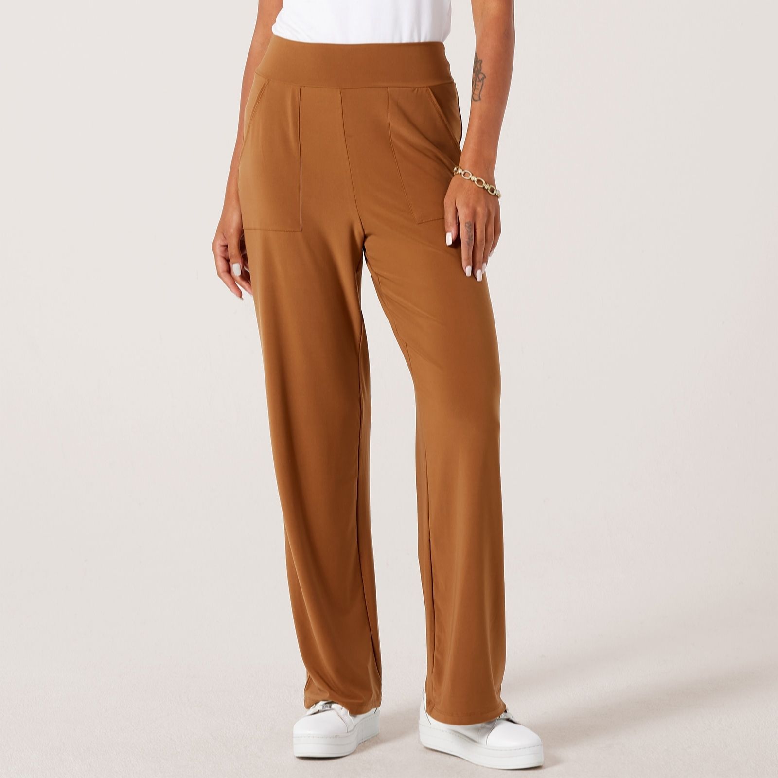 Kim & Co Black Deluxe Brazil Jersey Cargo Trouser Petite