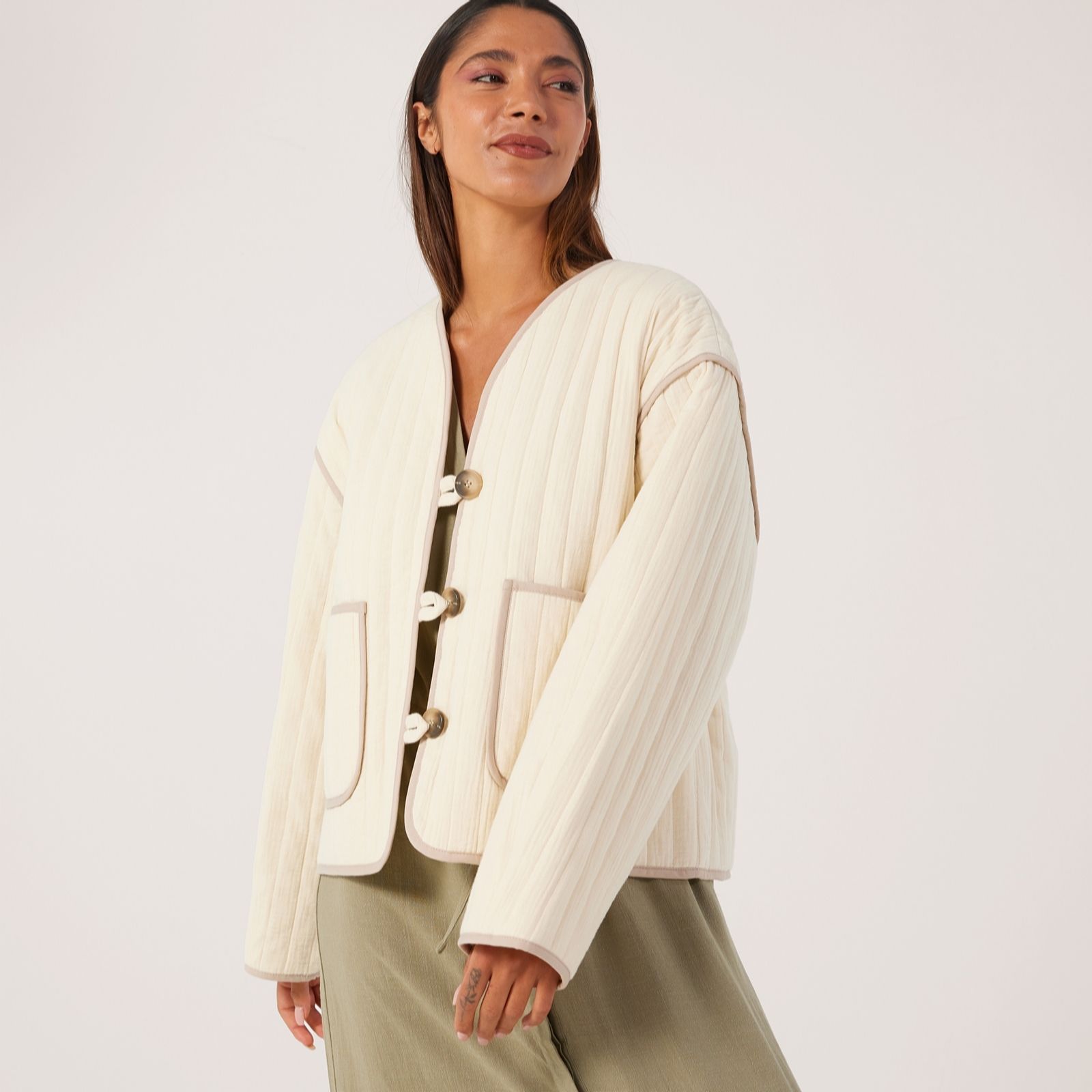 Selected Femme Birch Linn Quilted Jacket