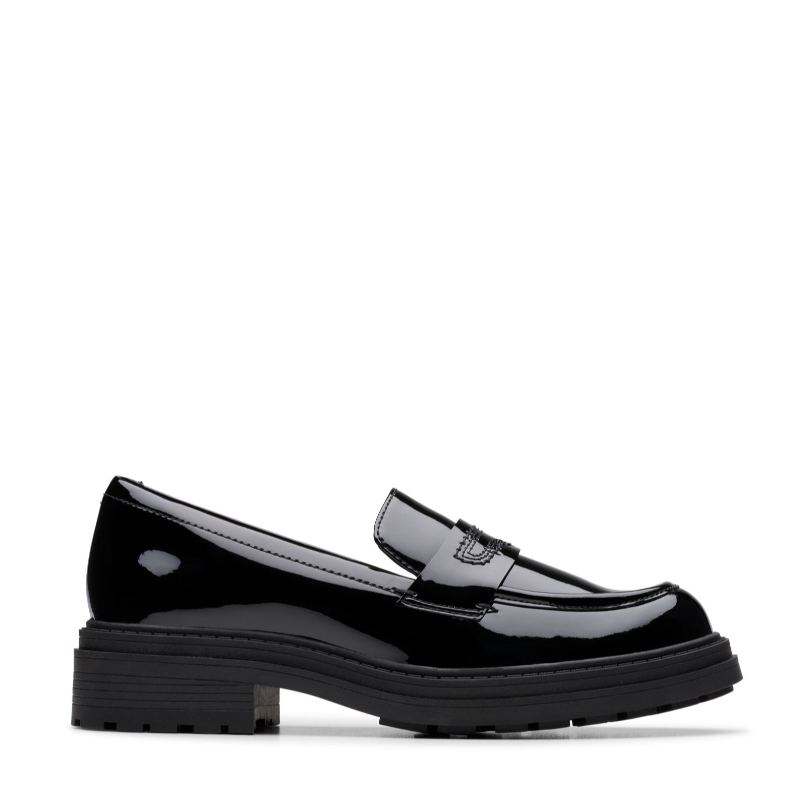 Clarks Footwear Black Leather Clarks Orinoco 3 Edge Shoe