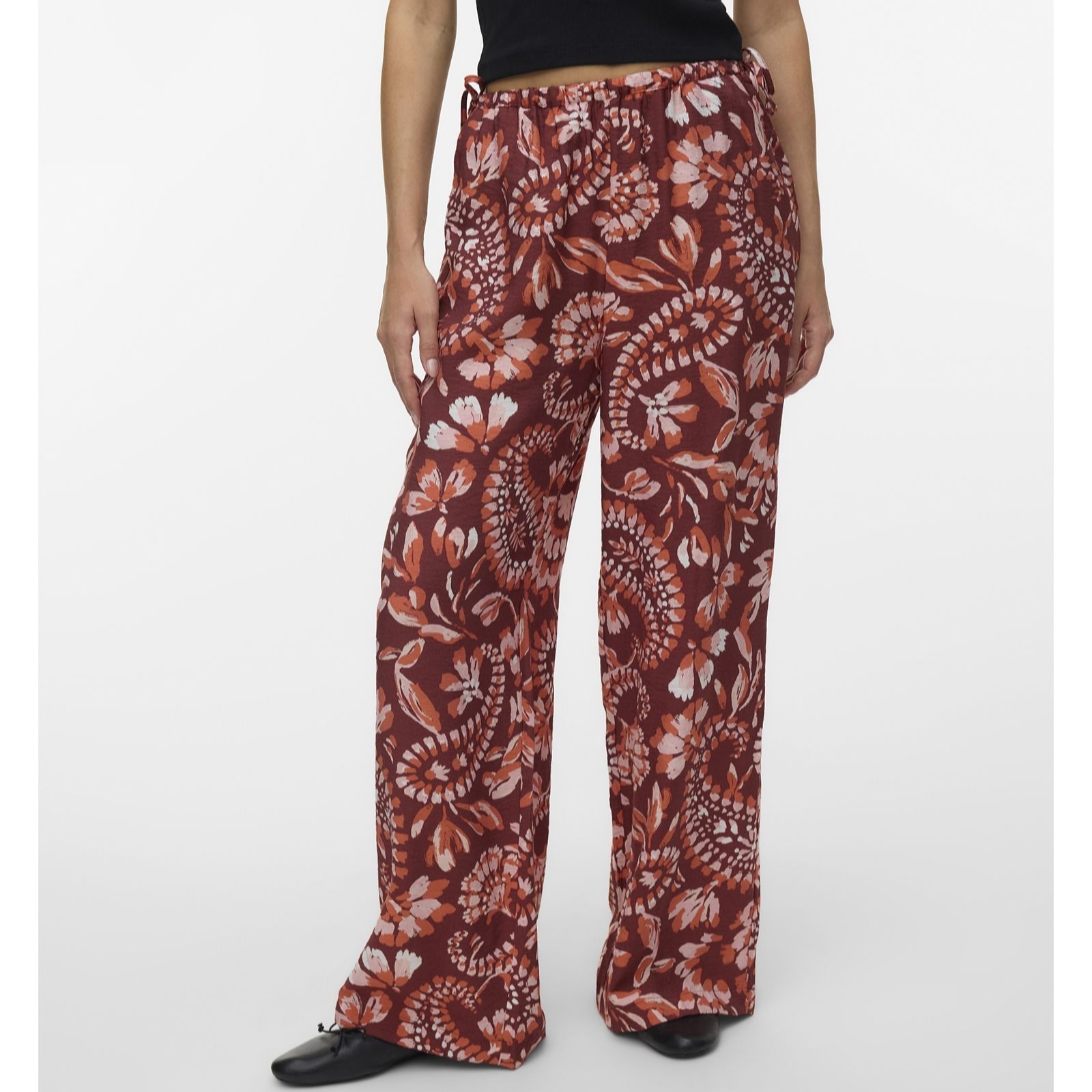 Vero Moda Blue Paisley Nellie High Waisted Trouser