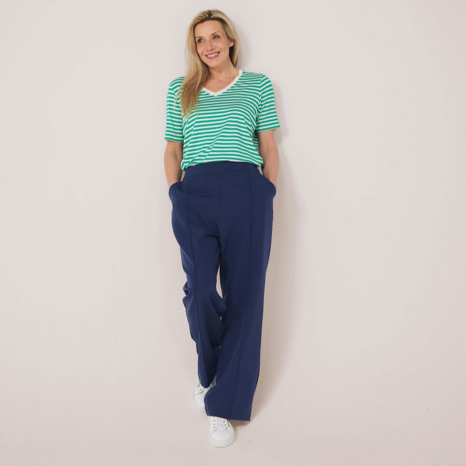 Ruth Langsford Seam front Wide leg trousers Petite