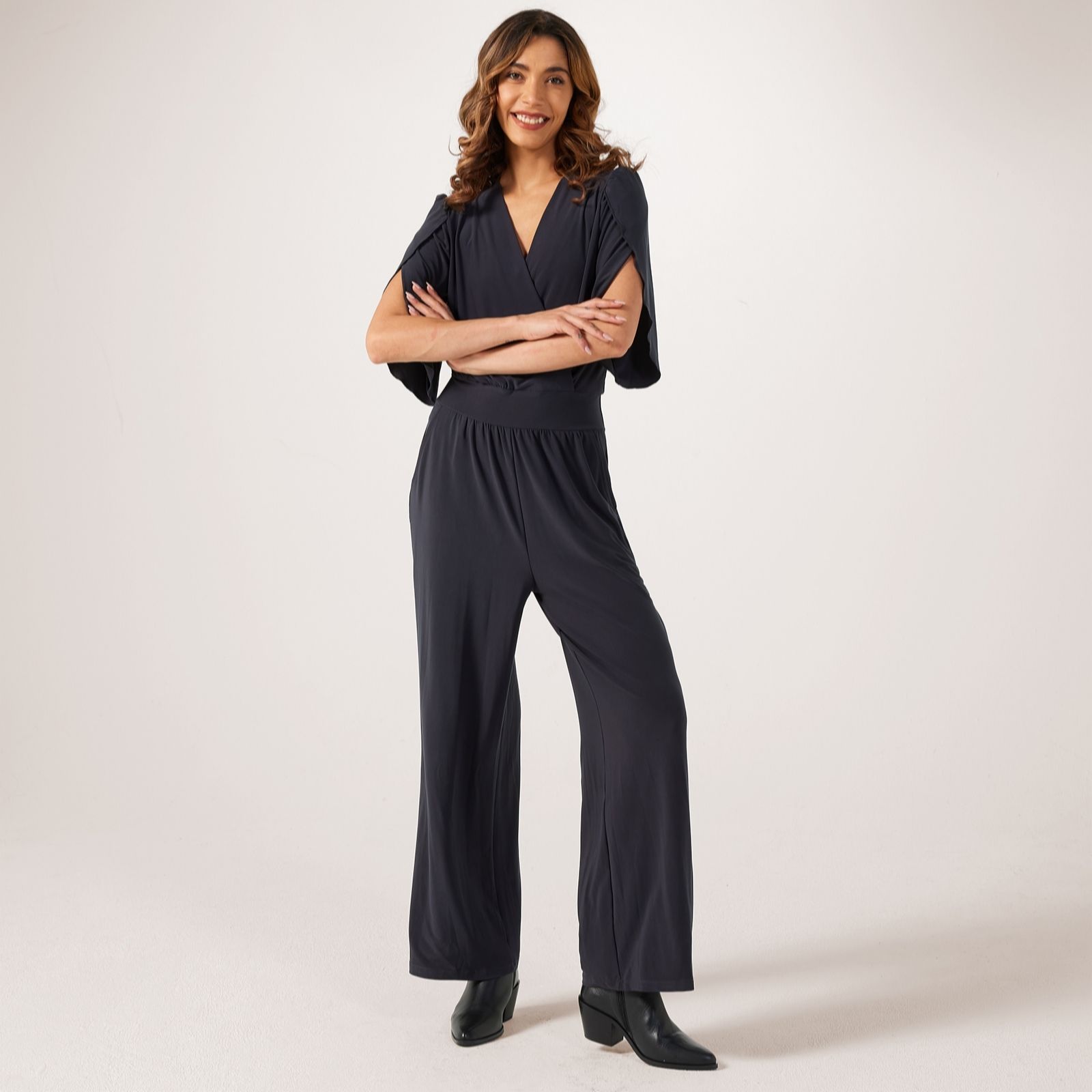 Kim & Co Deluxe Brazil Knit Tulip Jumpsuit Standard