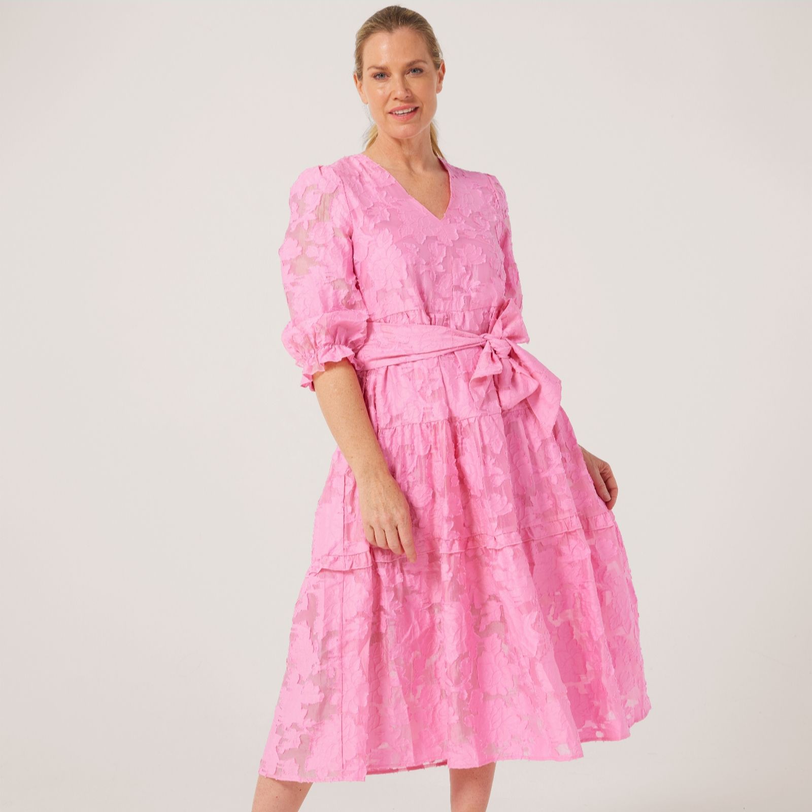 Selected Femme Sadie Floral Tiered Midi Dress