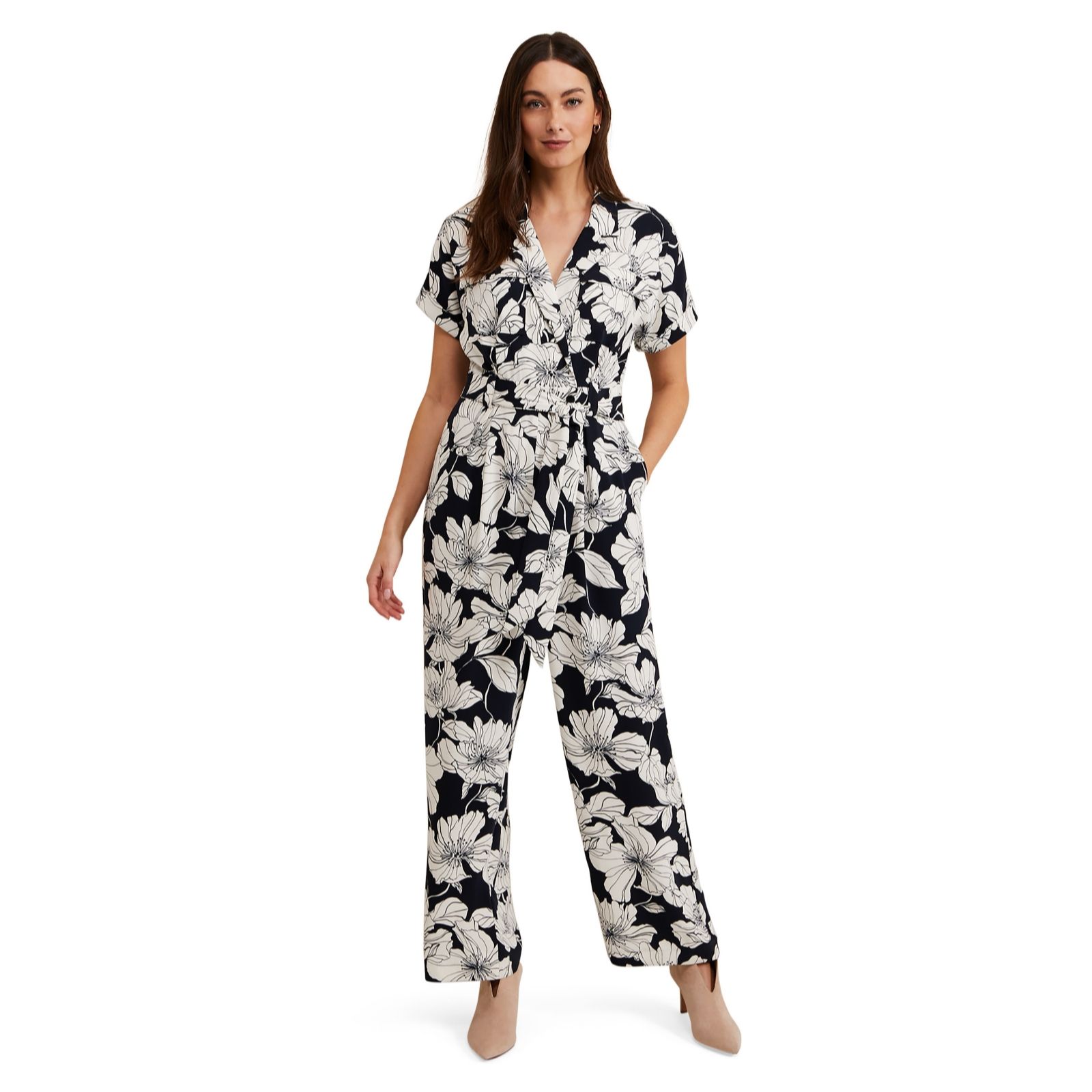 Phase Eight Constance Floral Jumpsuit Standard