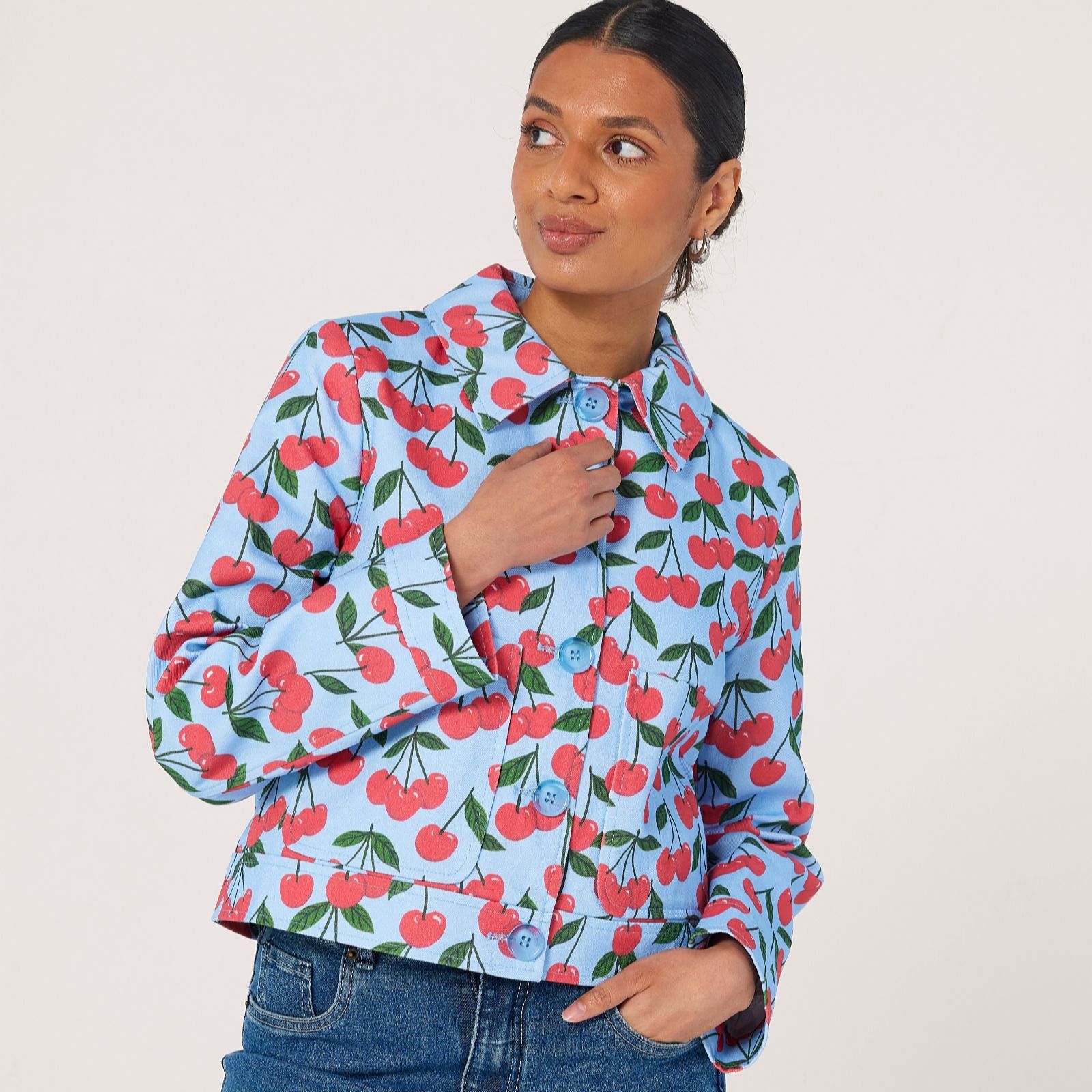 Helene Berman Cherry Denim Limited Edition Jacket