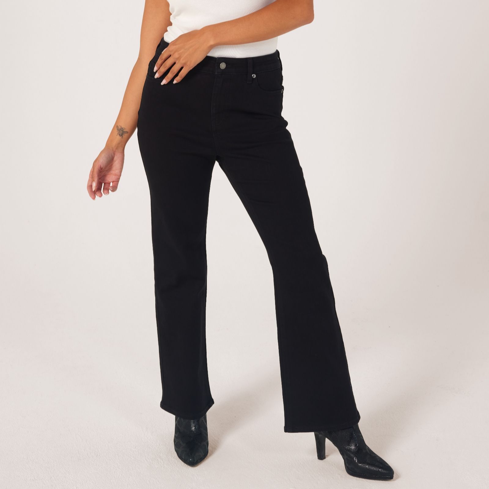 Dannii Minogue High Waist Bootcut Black Jean Standard