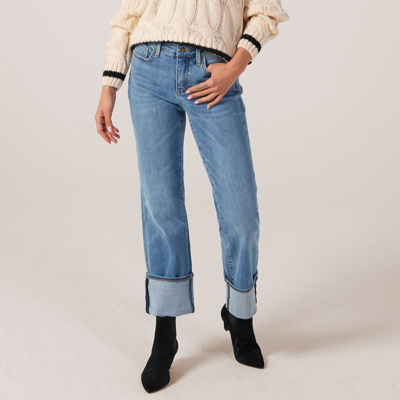NYDJ Marilyn Cuff Detail Straight Leg Jean