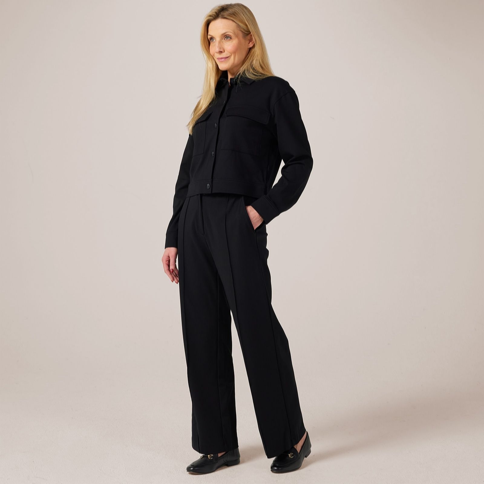 Denim & Co. Wide Leg Ponte Trouser