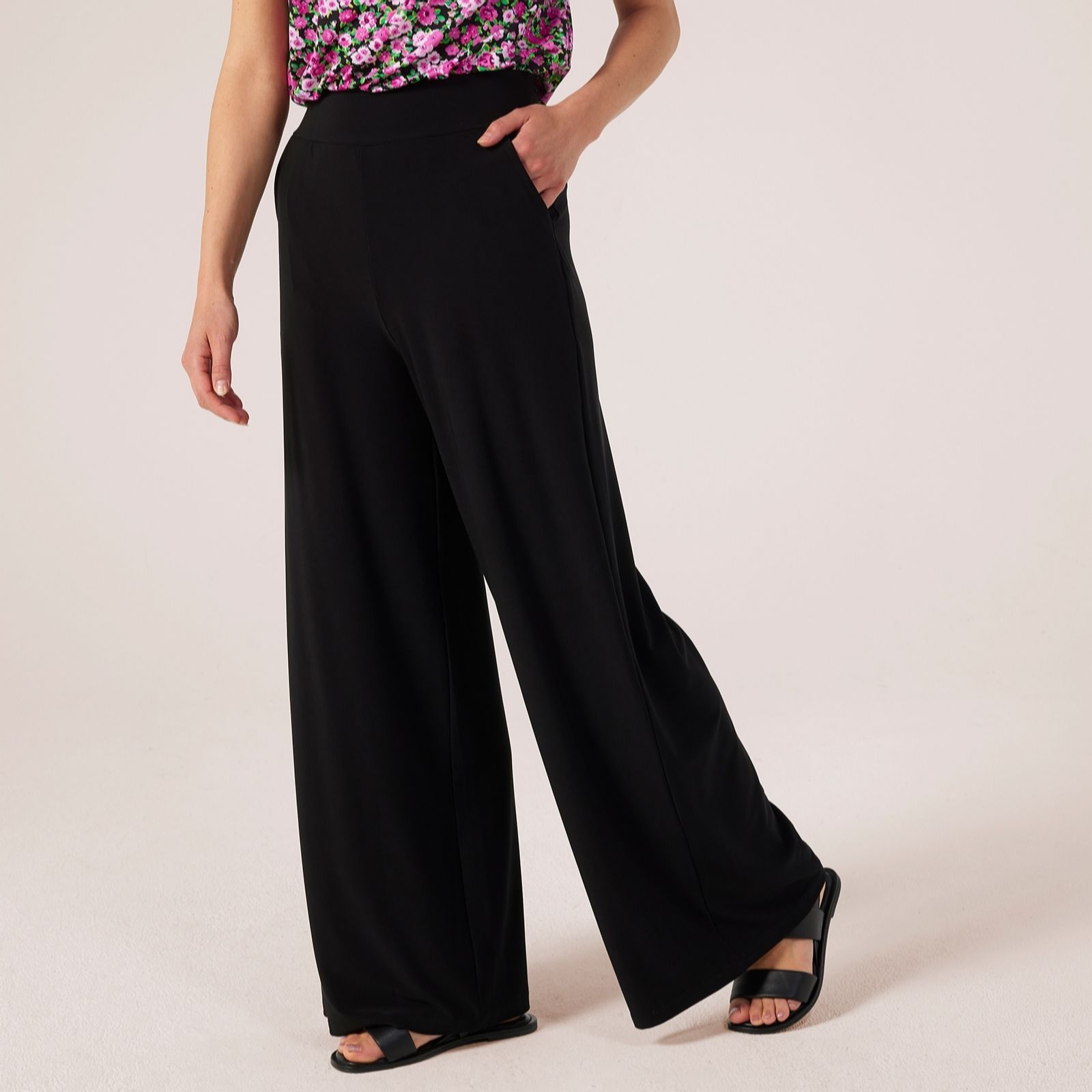Kim & Co Deluxe Brazil Jersey Palazzo Petite Trousers