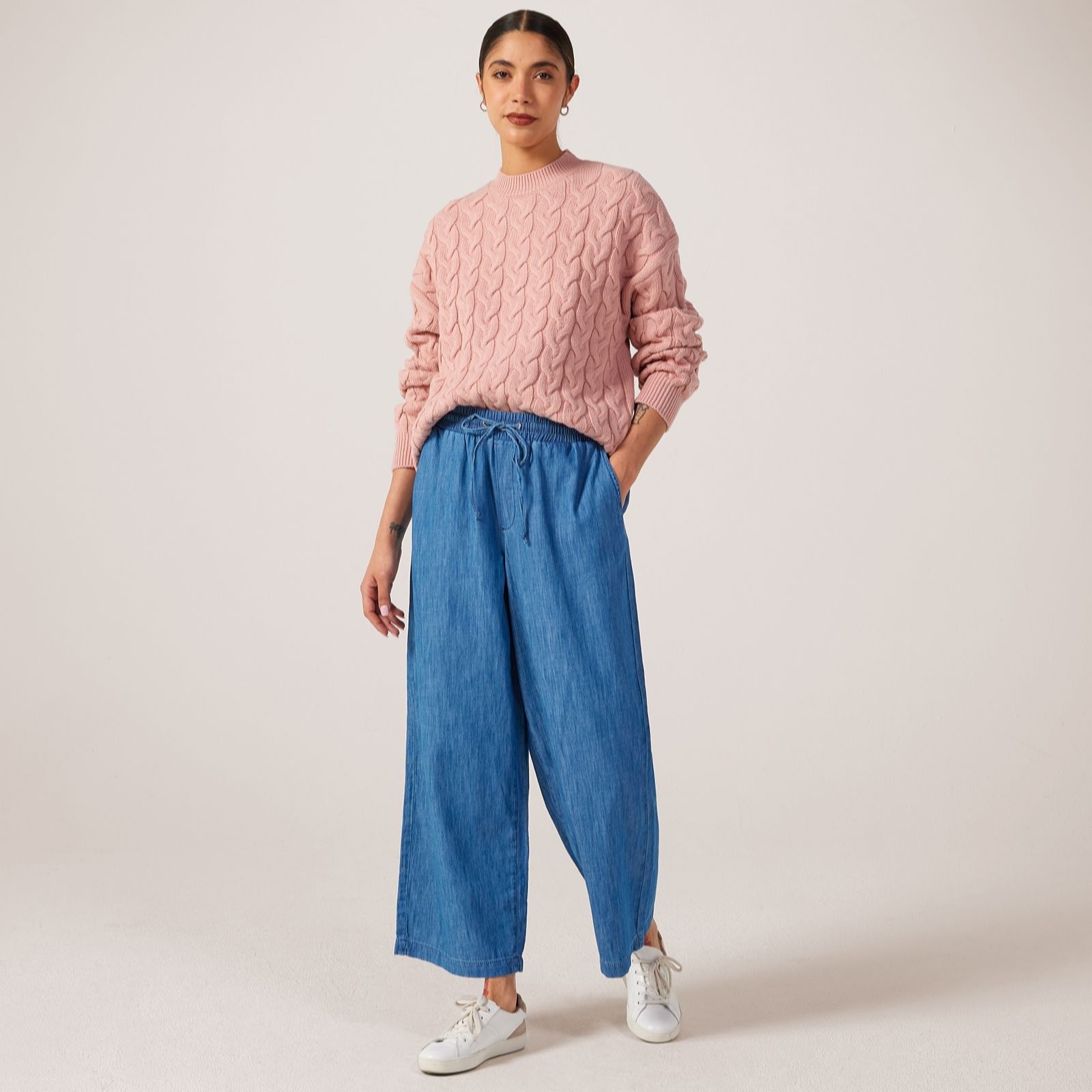 NYDJ Jayne Pull On Wide Leg Ankle Trouser