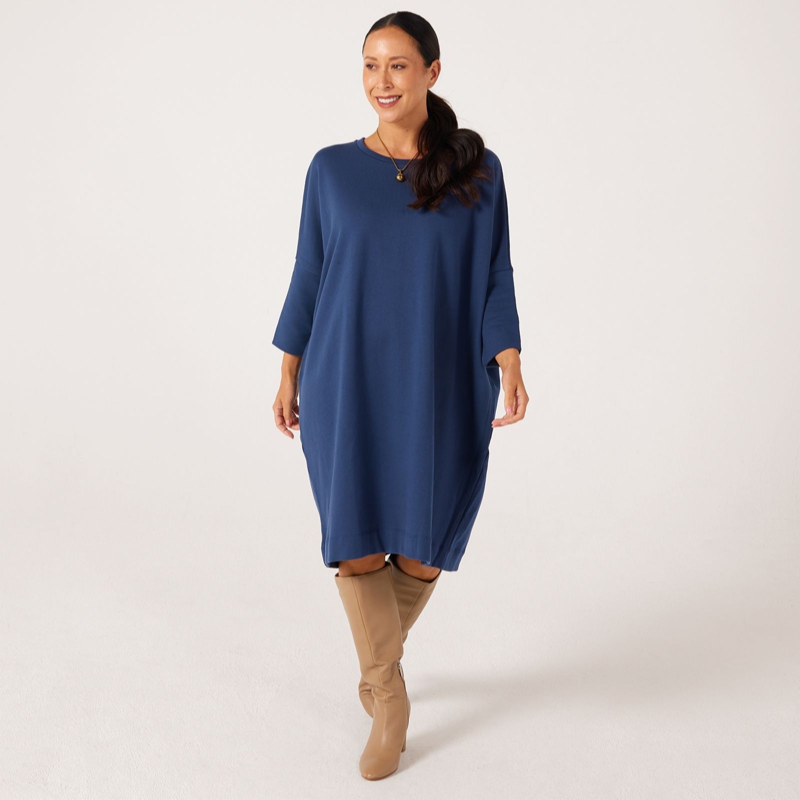 Masai Copenhagen Mood Indigo Nabinan Indigo Jersey Sweatshirt Dress