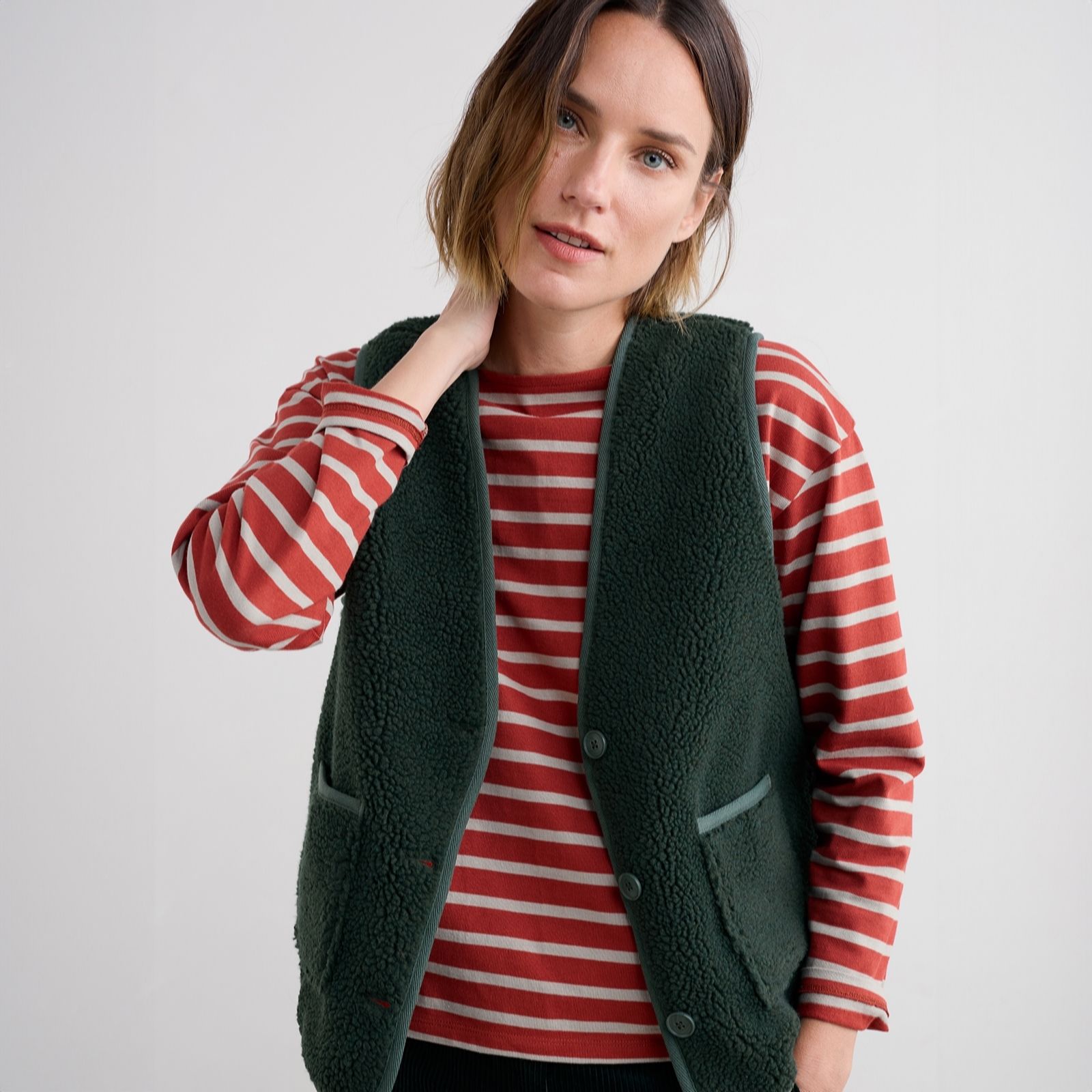 Seasalt Cornwall Green Well Wisher Gilet