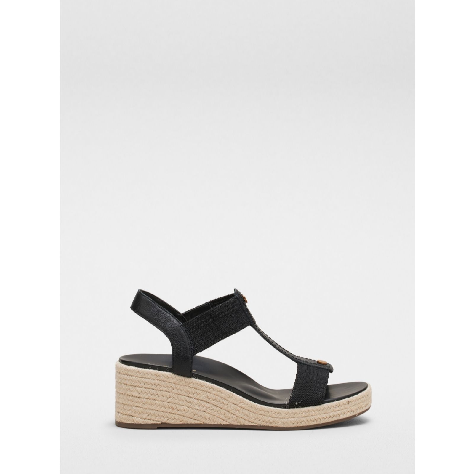 Vionic Women's Black Solano Calera Wedge Sandal