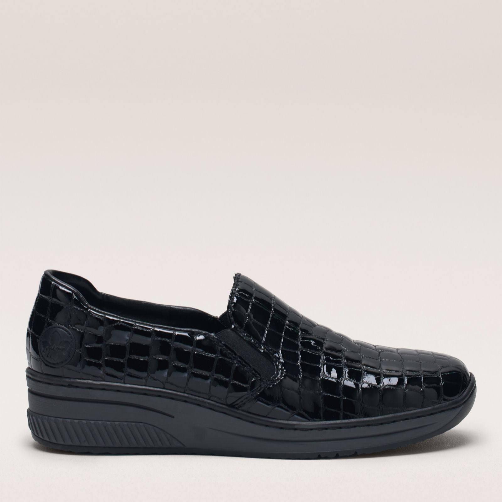 Rieker Teal Croc Wedge Shoe