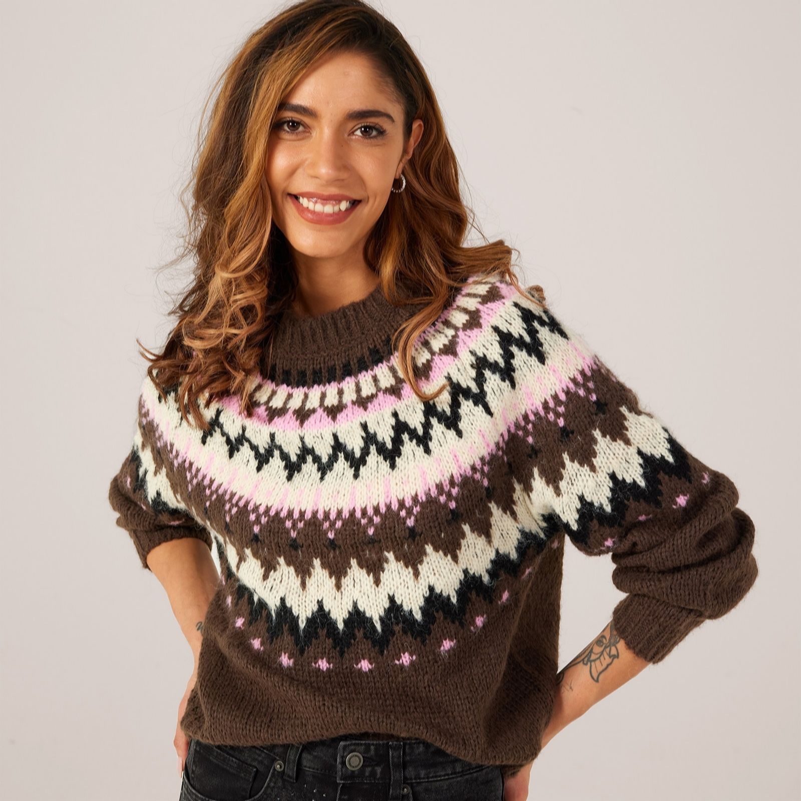 JDY Kinsley Fairisle Knitted Jumper