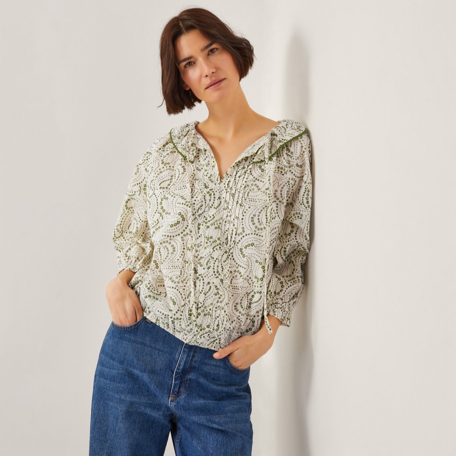 Monsoon Nina Delma Bubble Hem Top women's