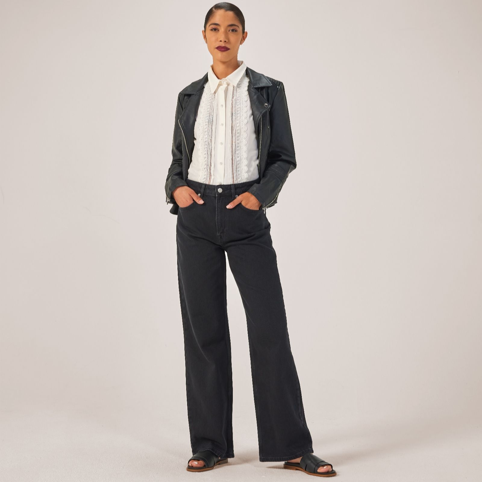 Selected Femme High Waisted Straight Leg Jeans