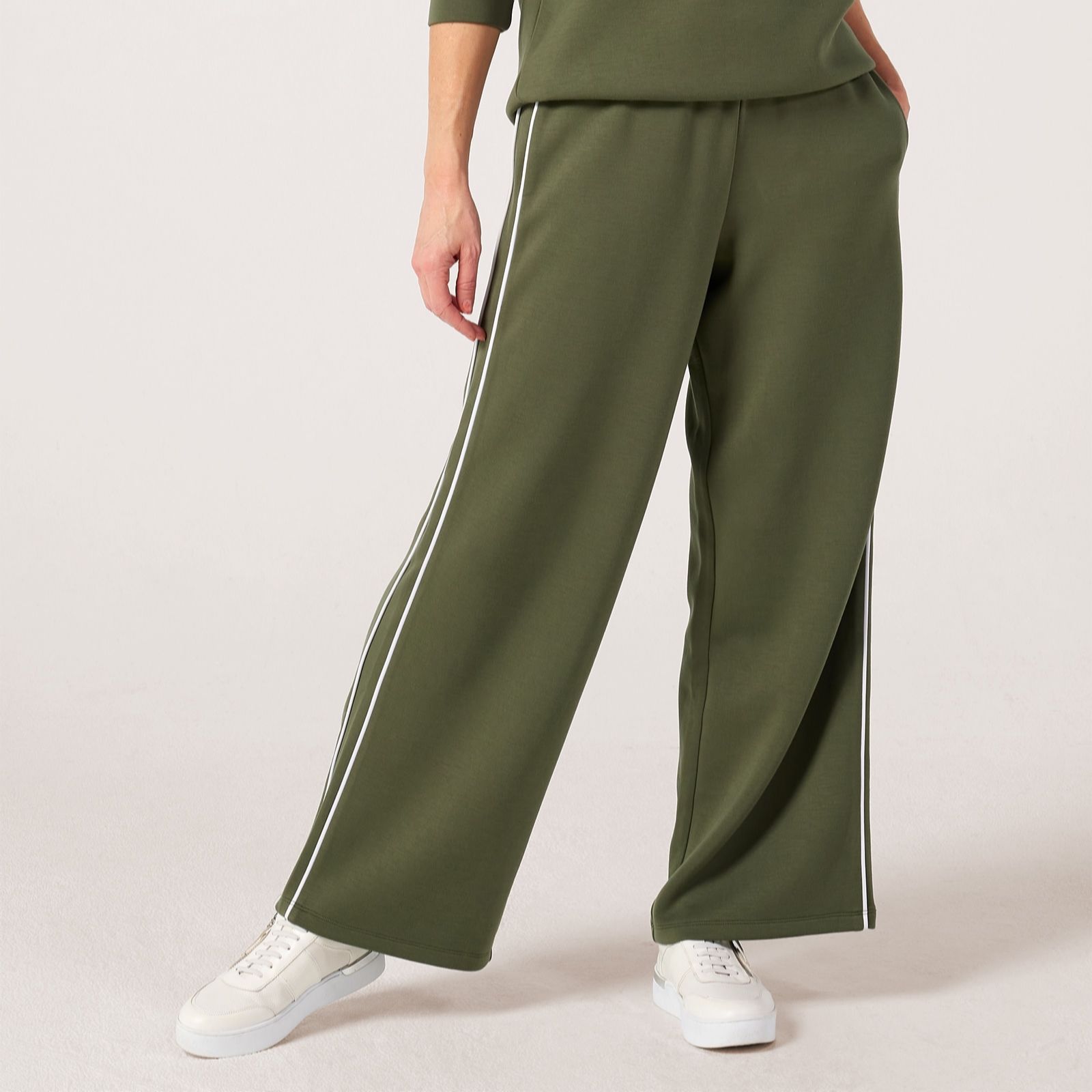 Ruth Langsford Airforce Blue Leisurewear Wide Leg Trouser With Side Piping Tall