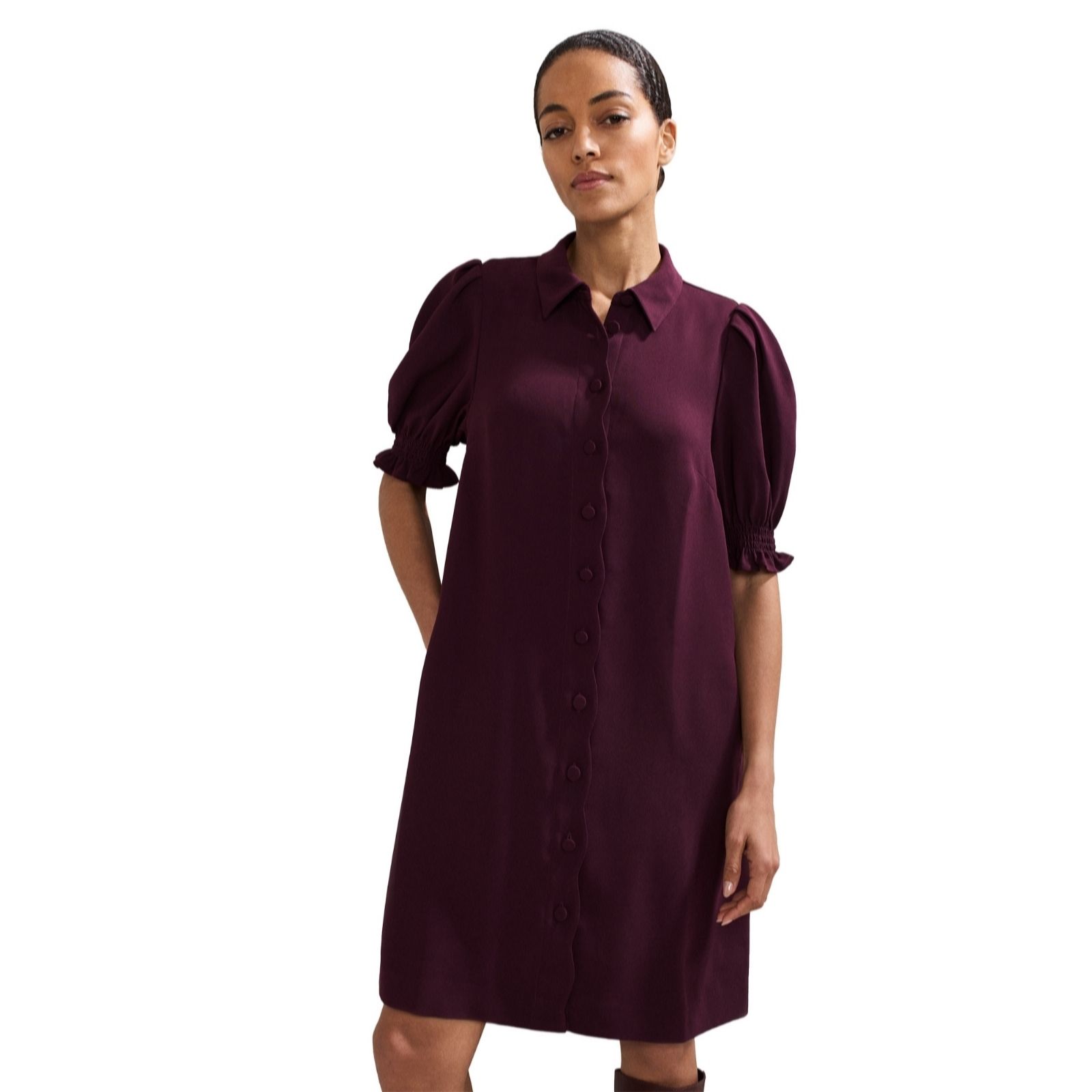 Phase Eight Purple Candice Woven Dress